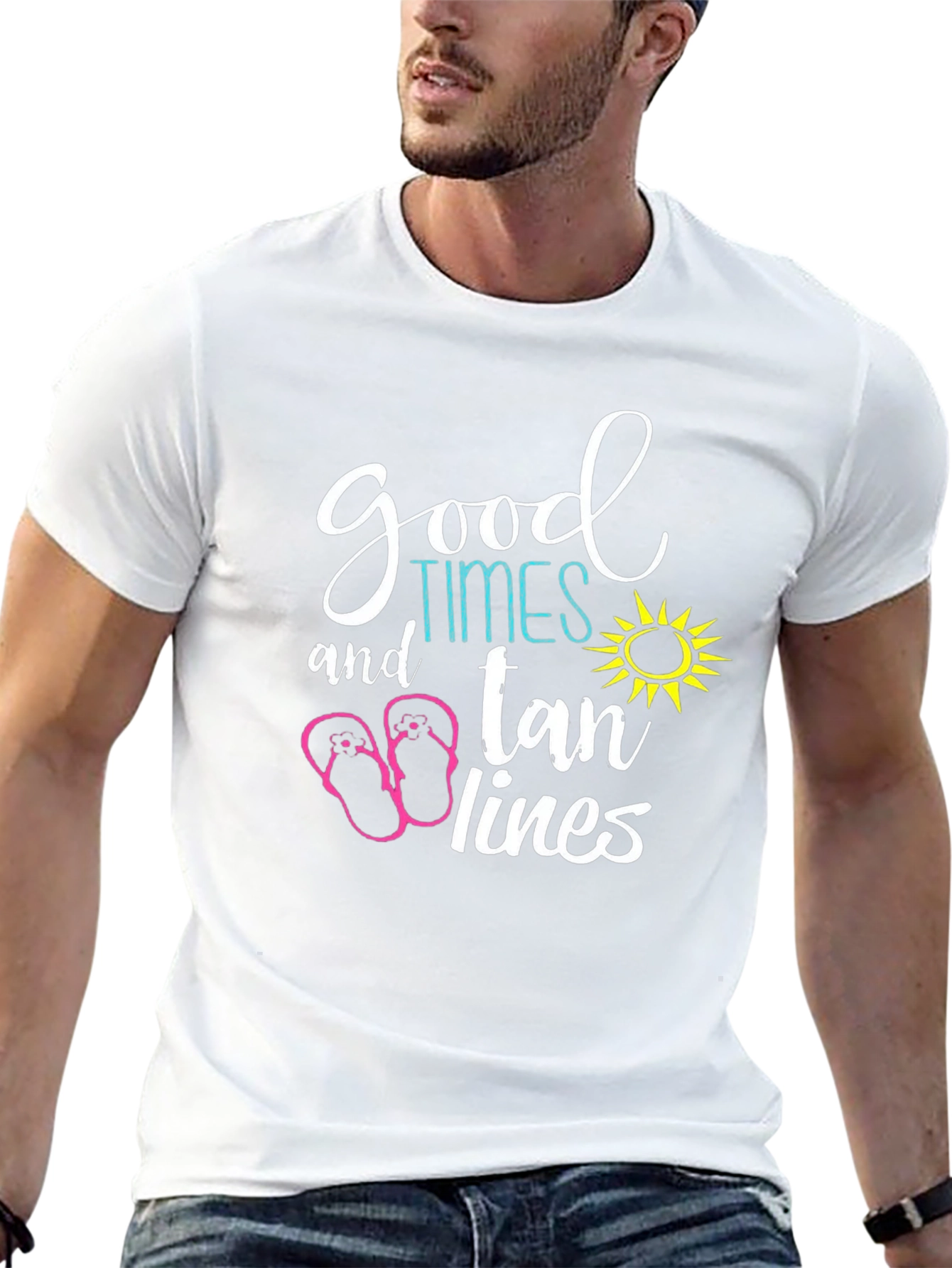 Good Times & Tan Lines Black Graphic Tee