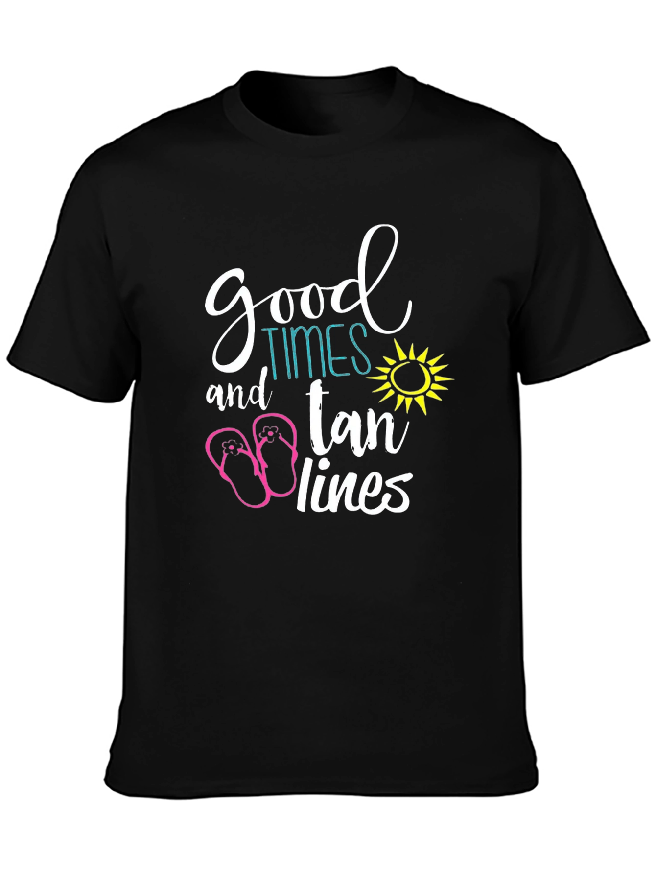 Good Times & Tan Lines Black Graphic Tee