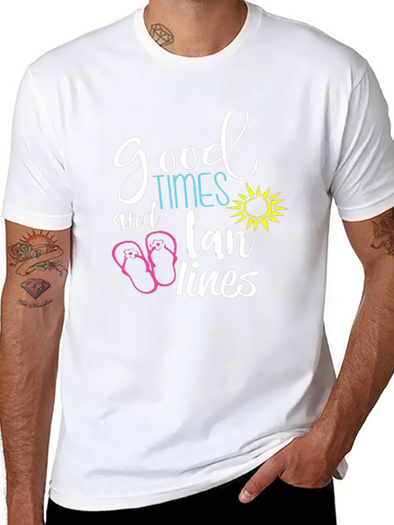 Good Times & Tan Lines Black Graphic Tee
