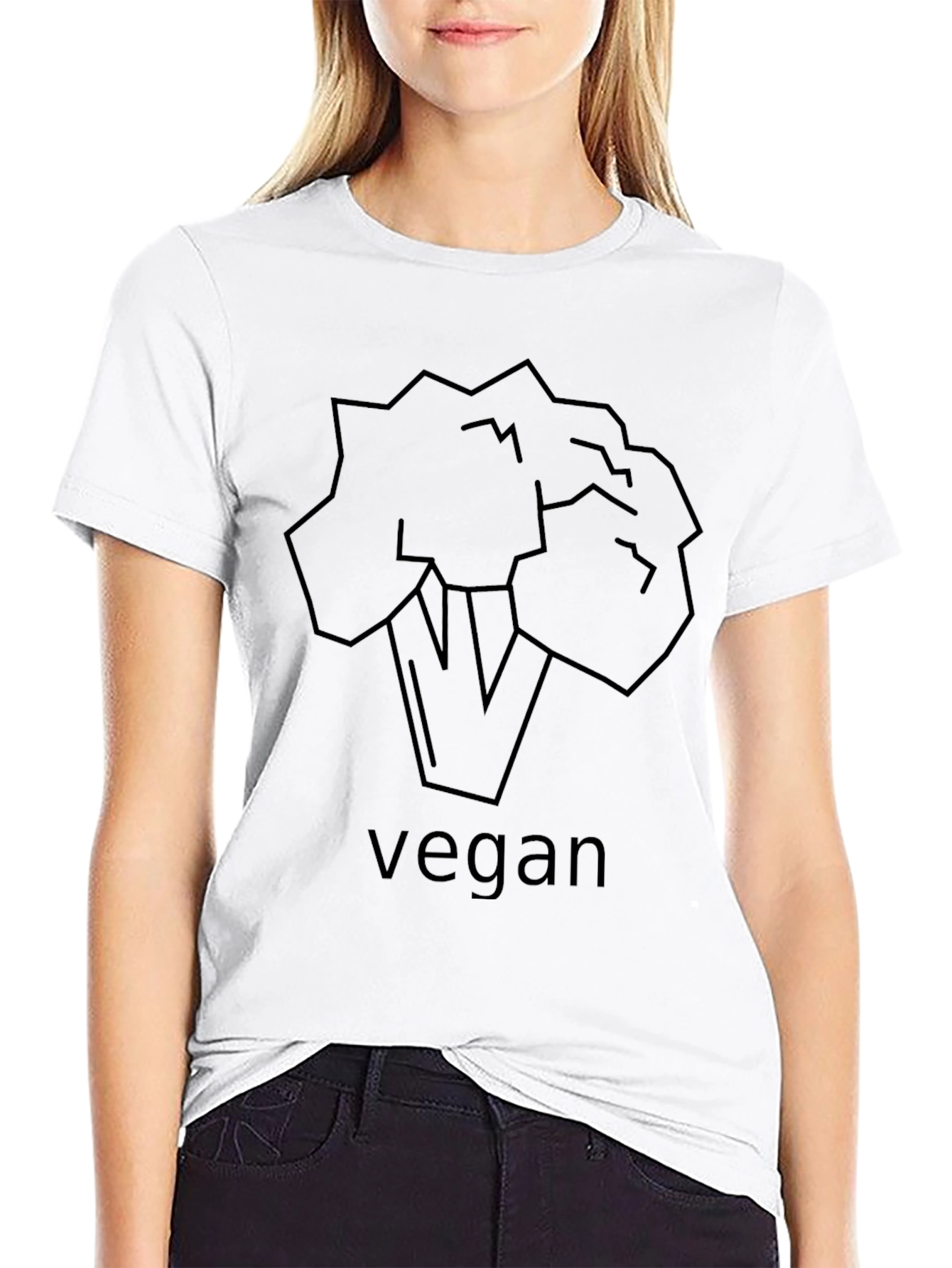 Vegan Broccoli T-Shirt - Black