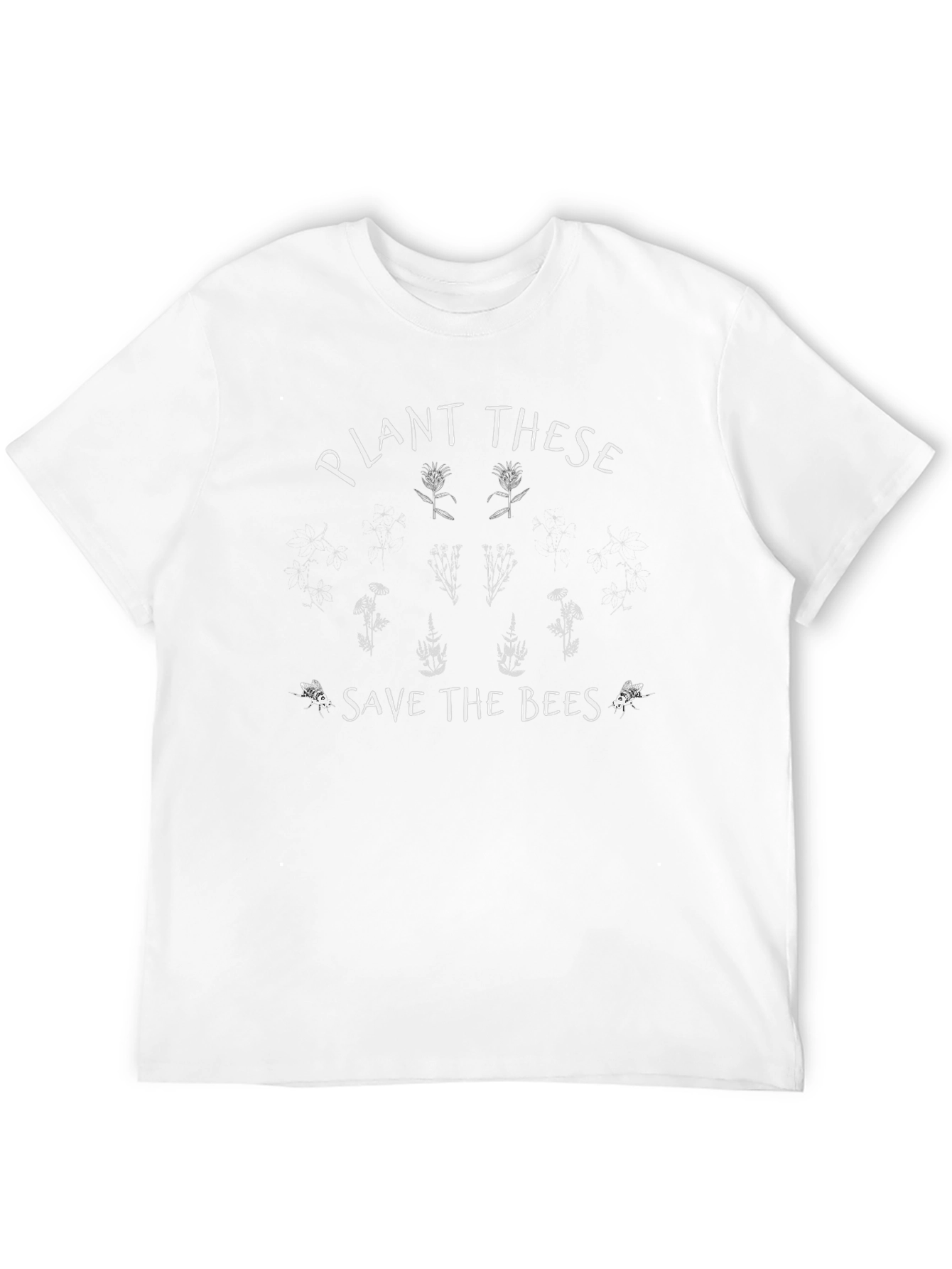 Plant These Save The Bees Graphic Tee - Black