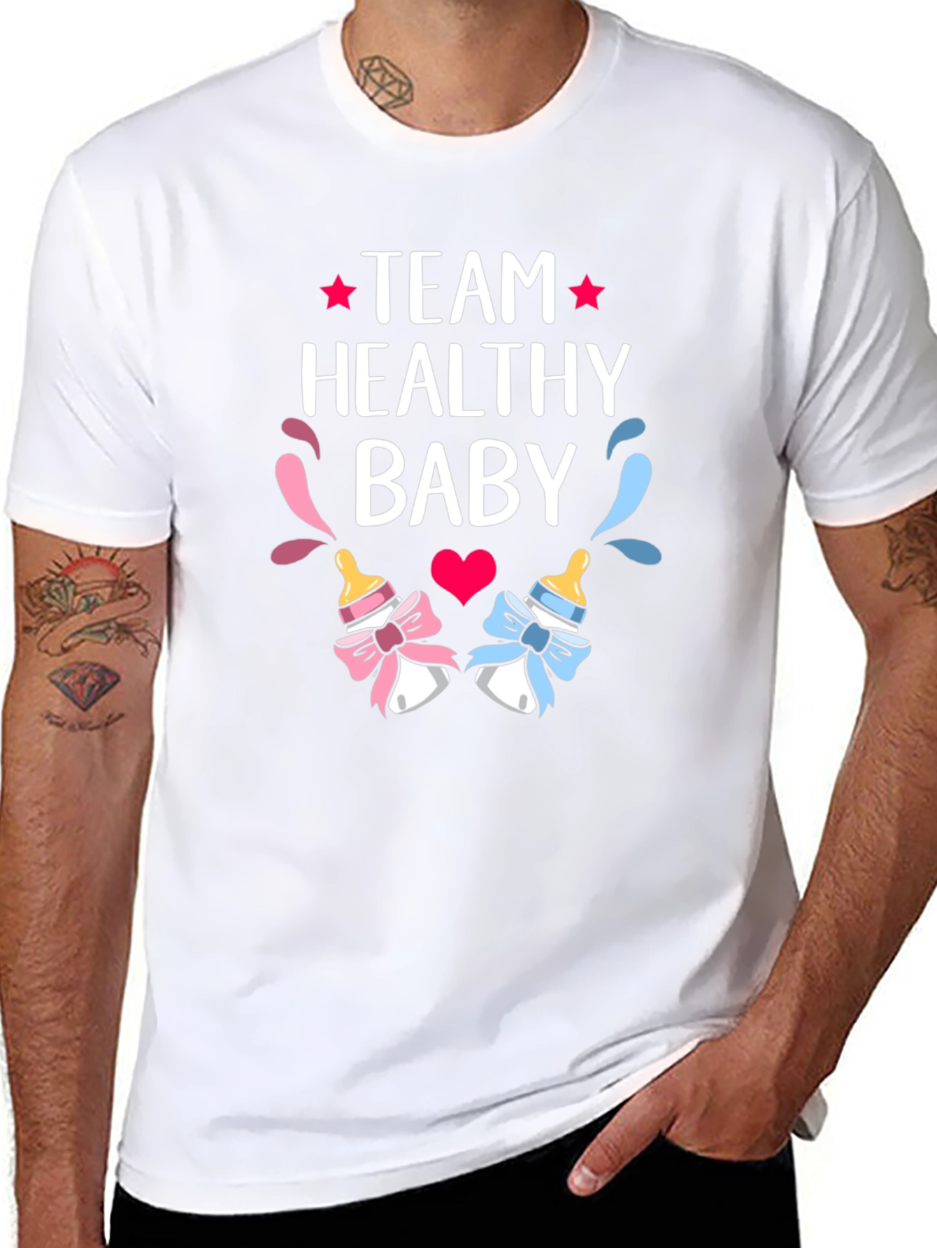 Team Healthy Baby Gender Reveal T-Shirt