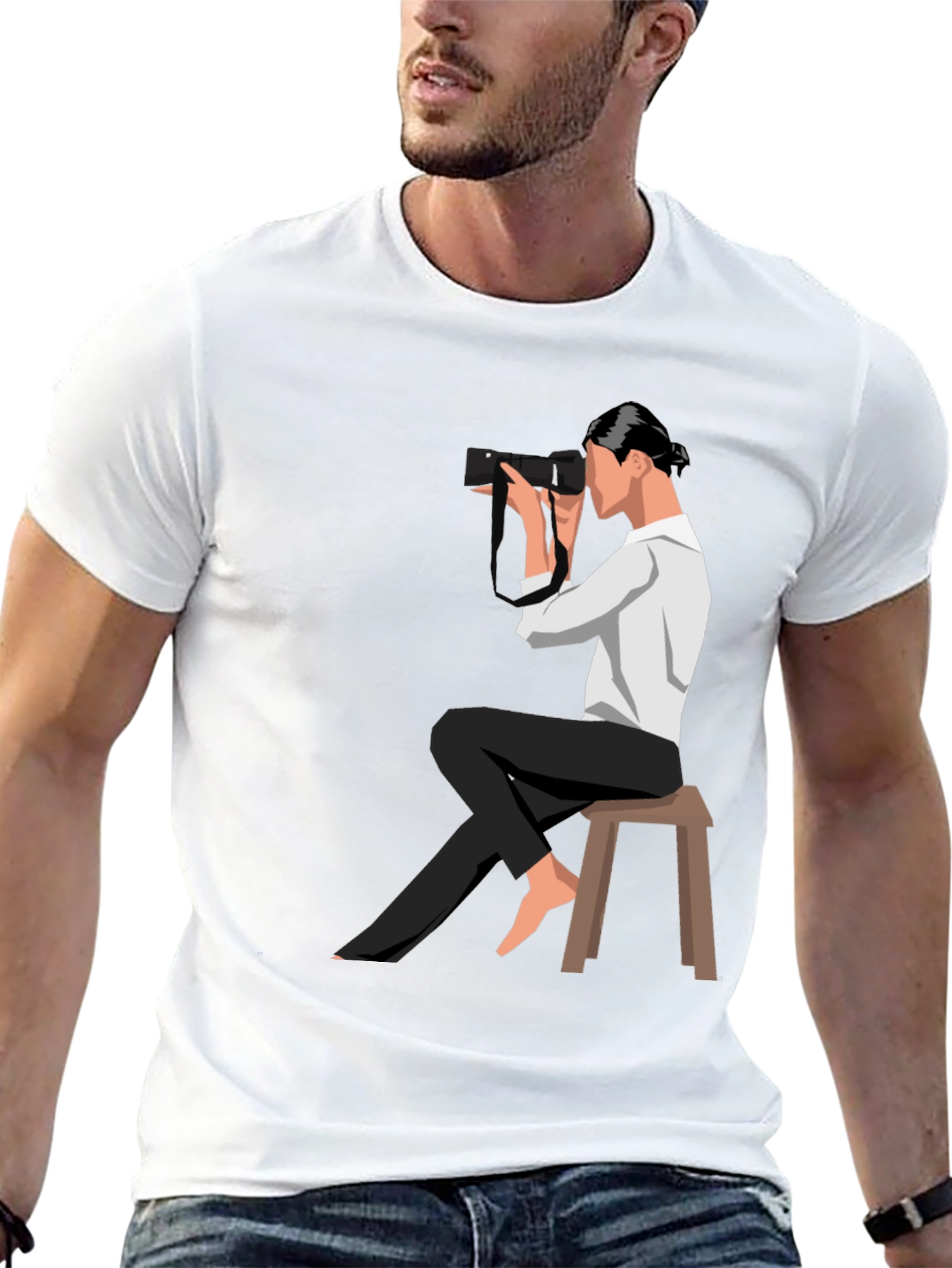 Photographer Graphic Tee - Unisex Black T-Shirt
