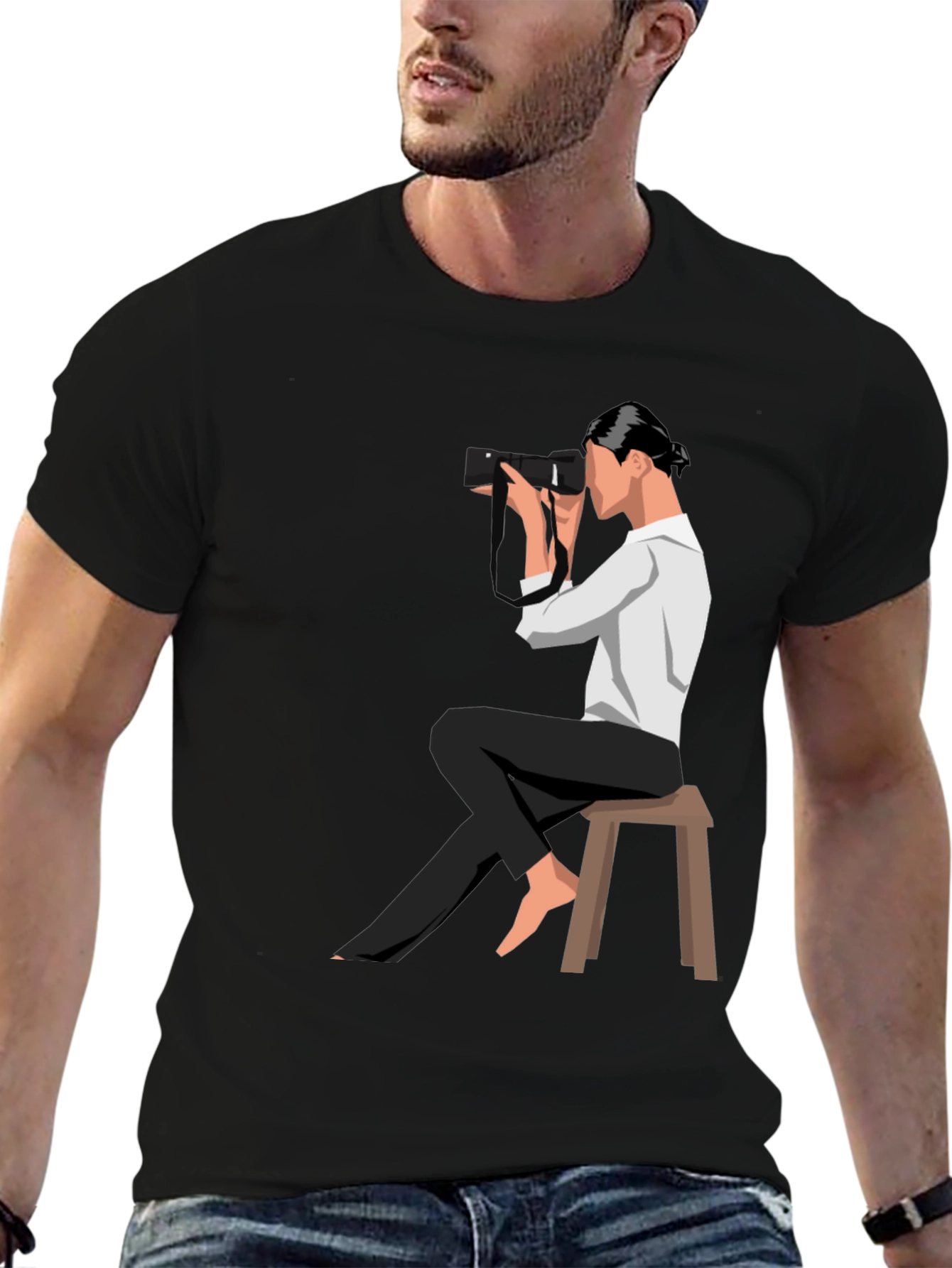 Photographer Graphic Tee - Unisex Black T-Shirt