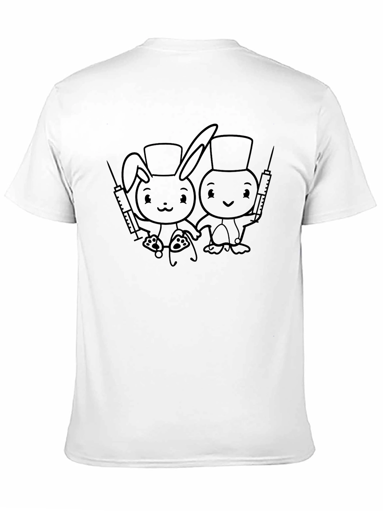 Quirky Nurse Animal Cartoon T-Shirt