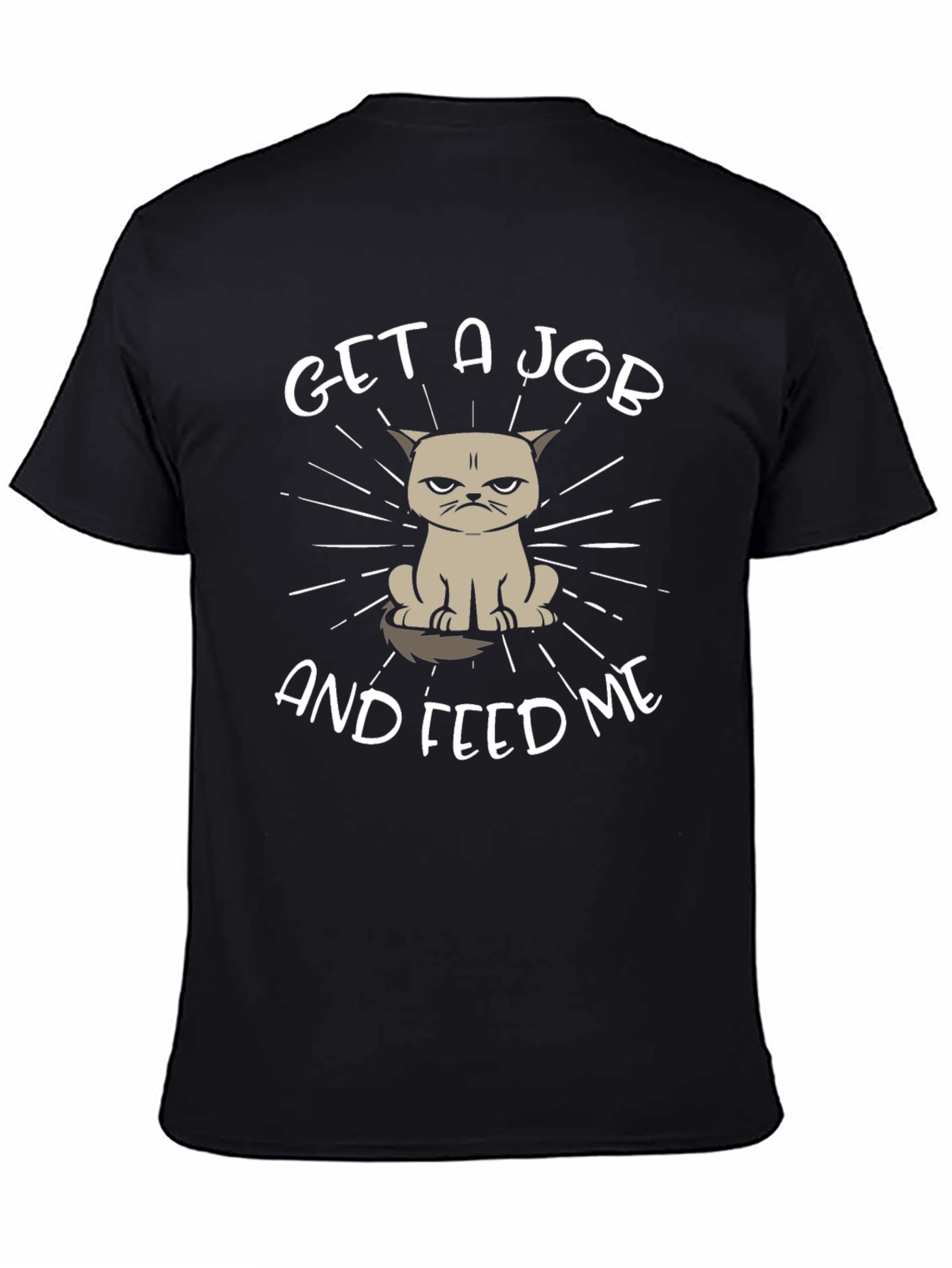 Grumpy Cat Get a Job Black T-Shirt