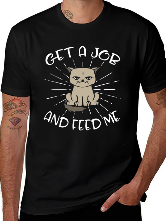 Grumpy Cat Get a Job Black T-Shirt