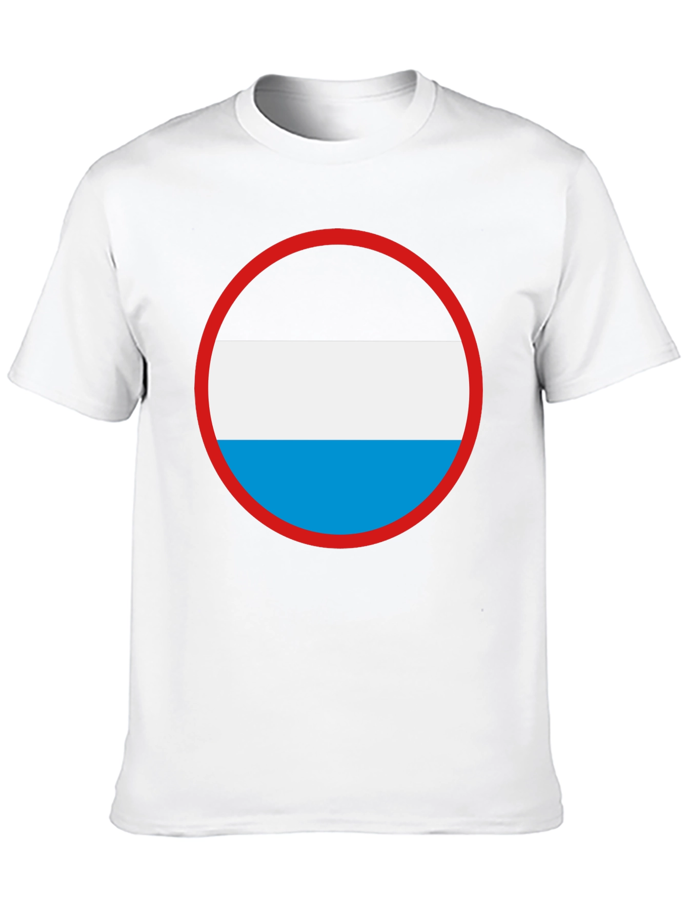 Graphic Circle T-Shirt - Black White & Blue