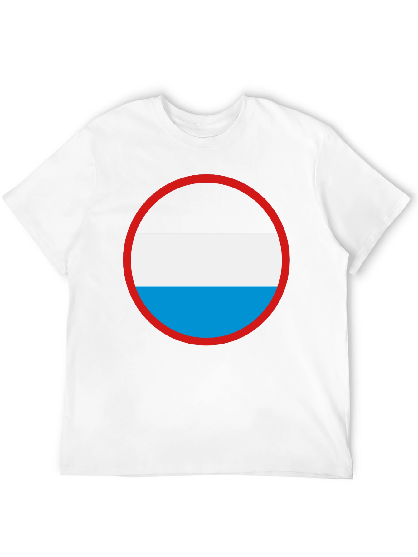 Graphic Circle T-Shirt - Black White & Blue