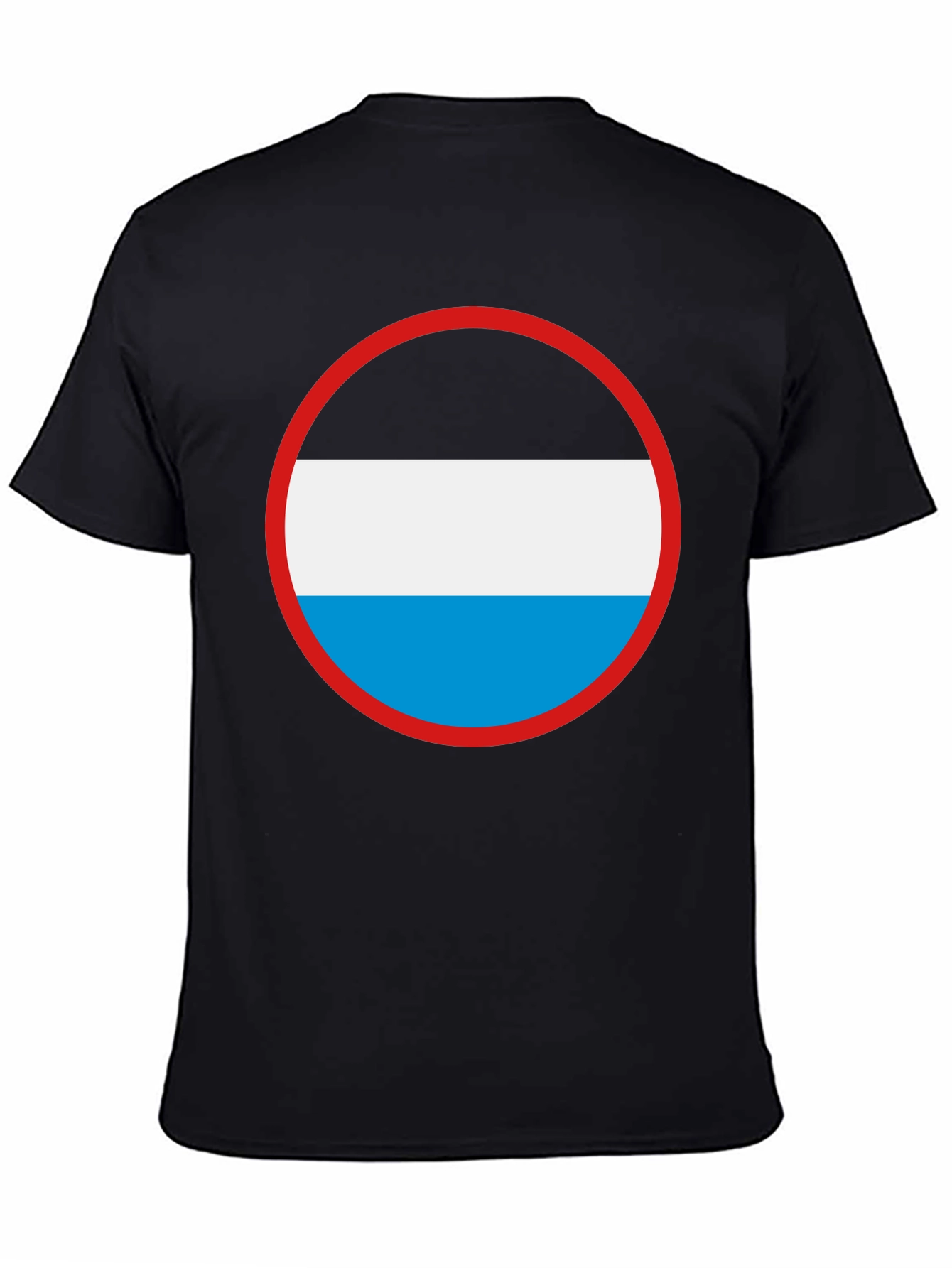 Graphic Circle T-Shirt - Black White & Blue