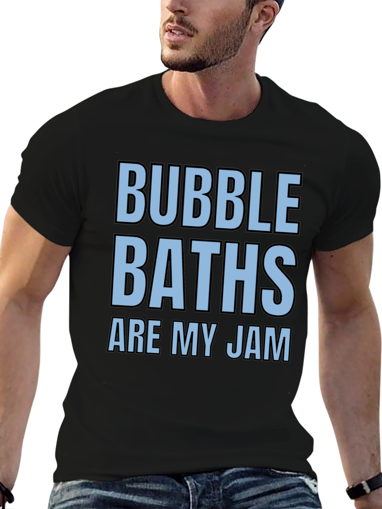 Bubble Baths Are My Jam Black Graphic Tee