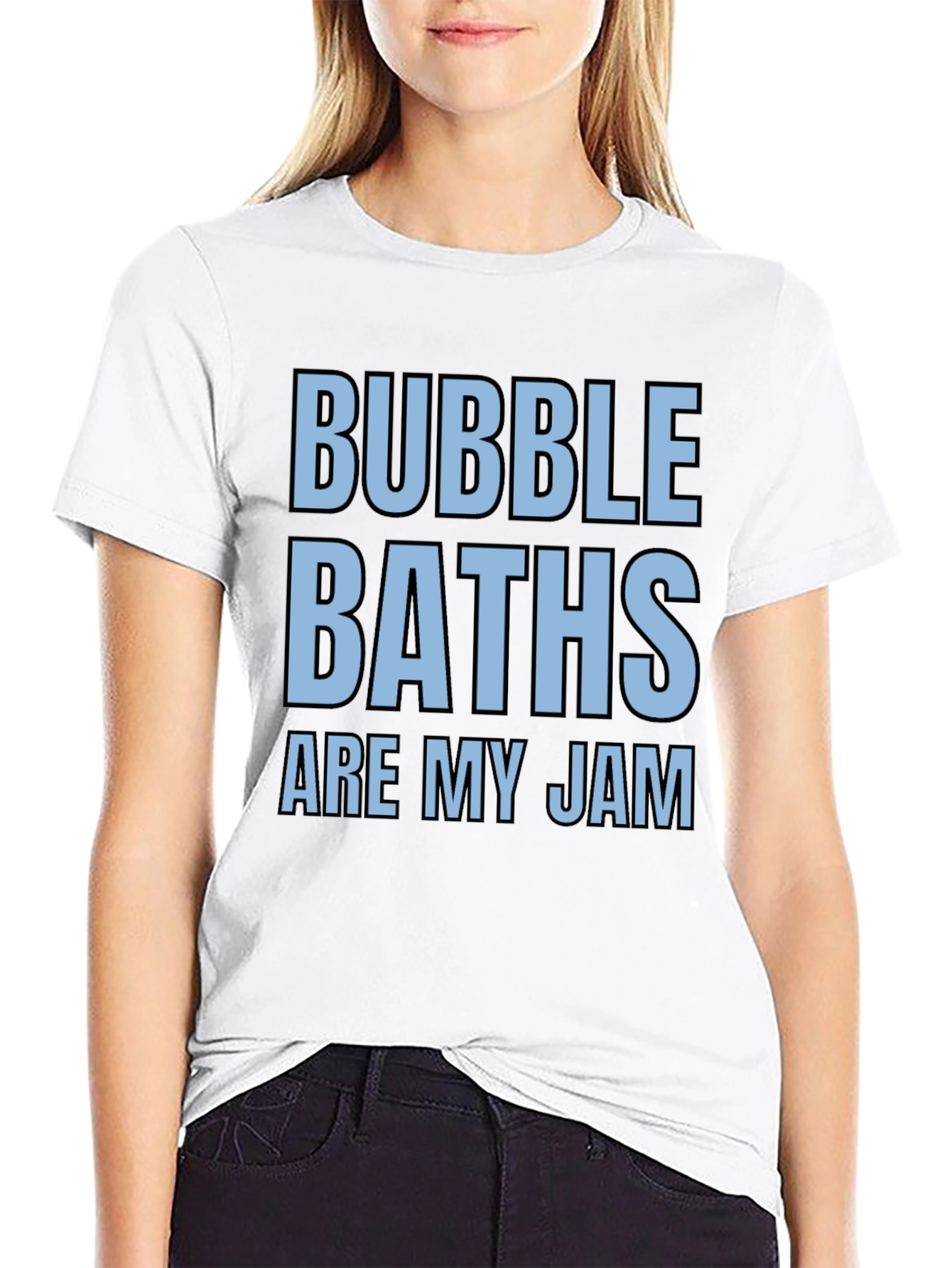 Bubble Baths Are My Jam Black Graphic Tee