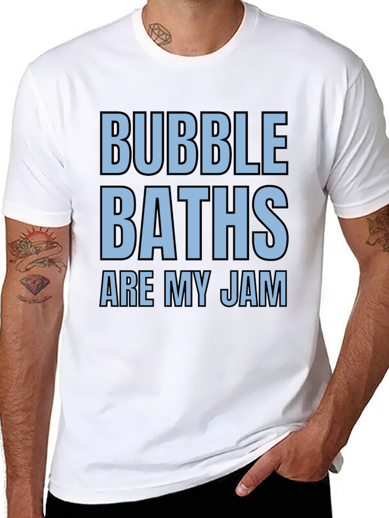 Bubble Baths Are My Jam Black Graphic Tee