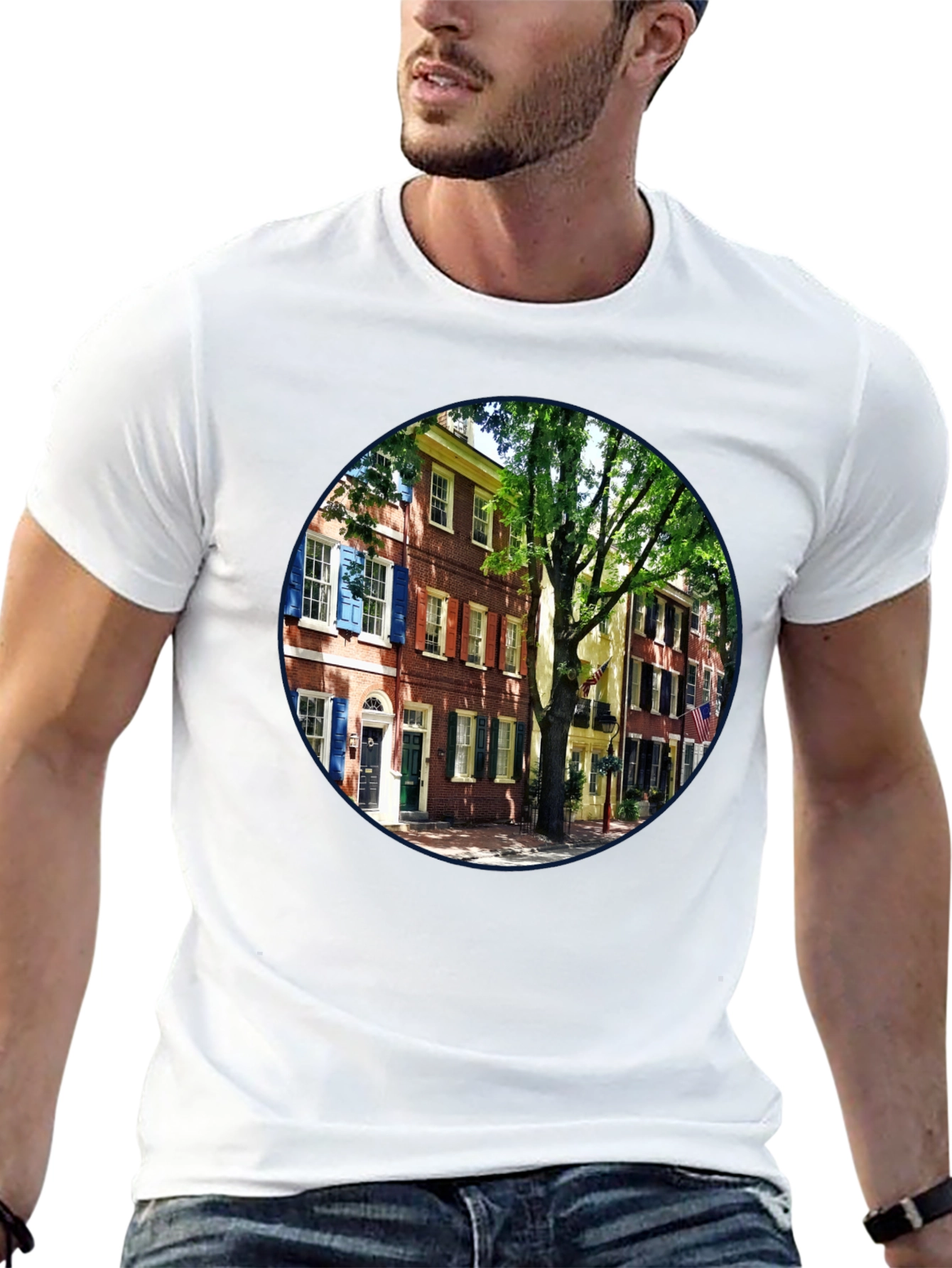 Philadelphia Street View Black T-Shirt