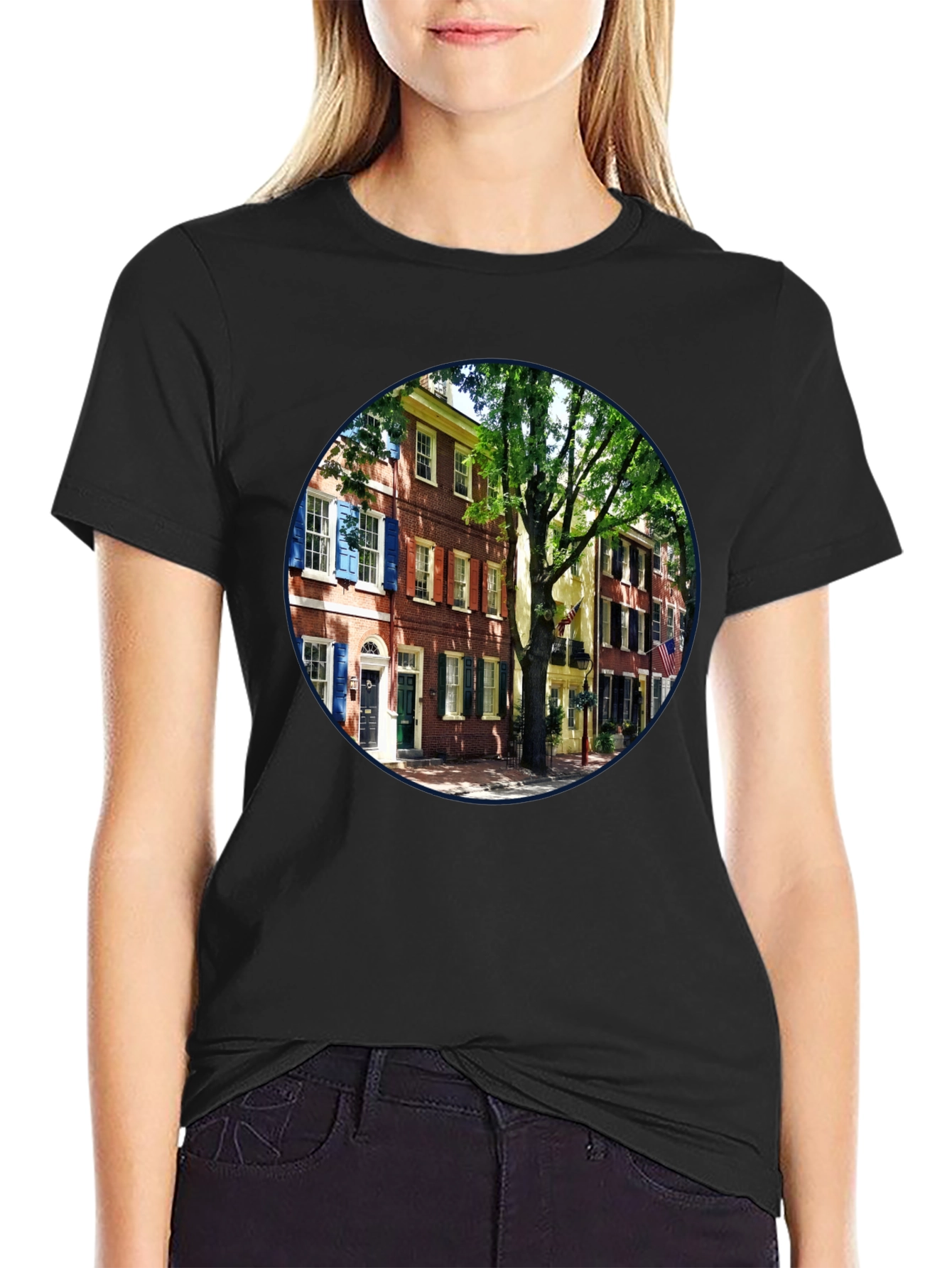 Philadelphia Street View Black T-Shirt