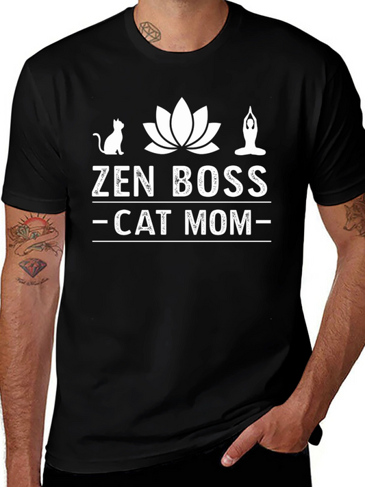 Zen Boss Cat Mom Graphic Tee