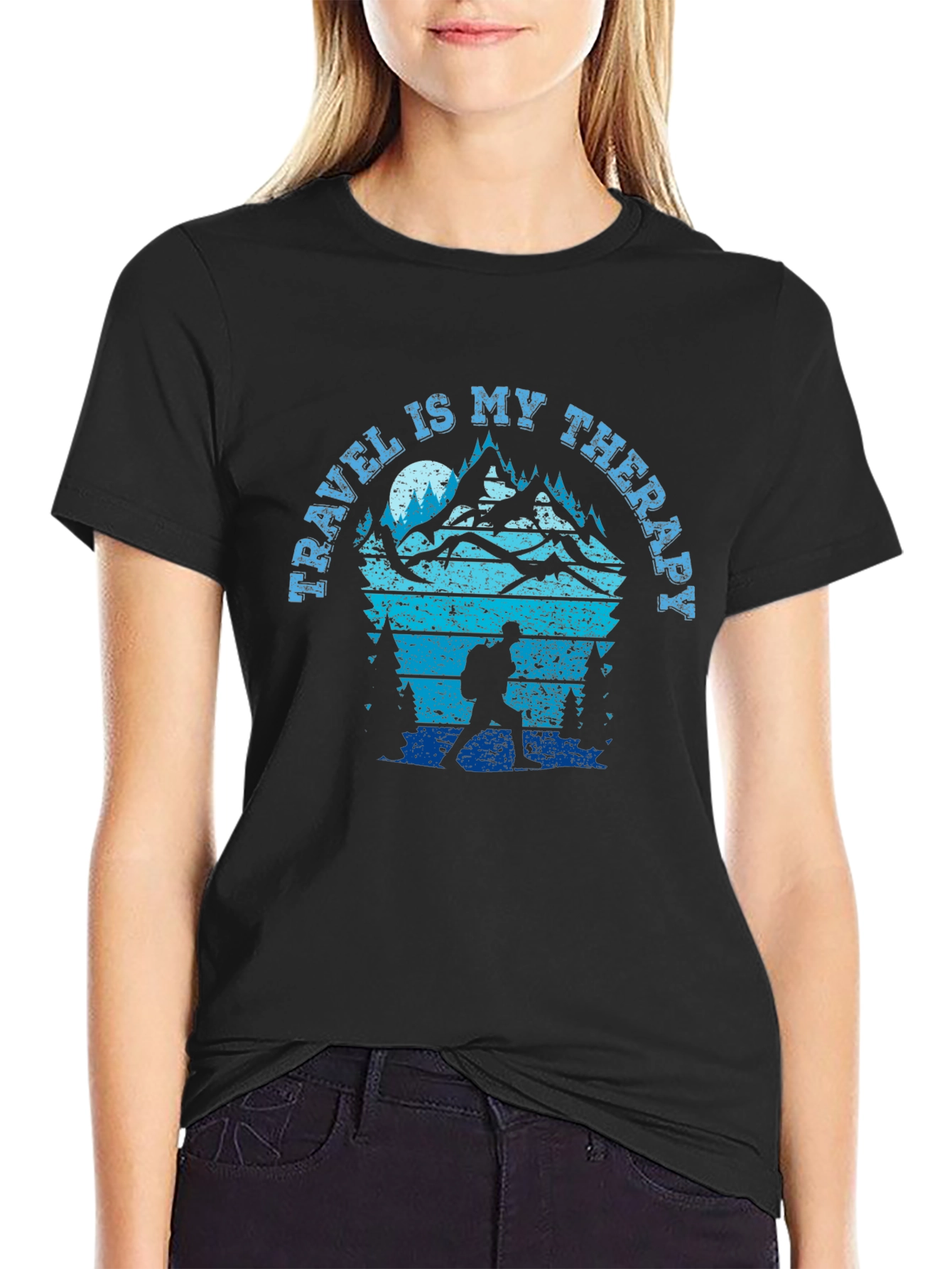 Travel Is My Therapy Hiking T-Shirt