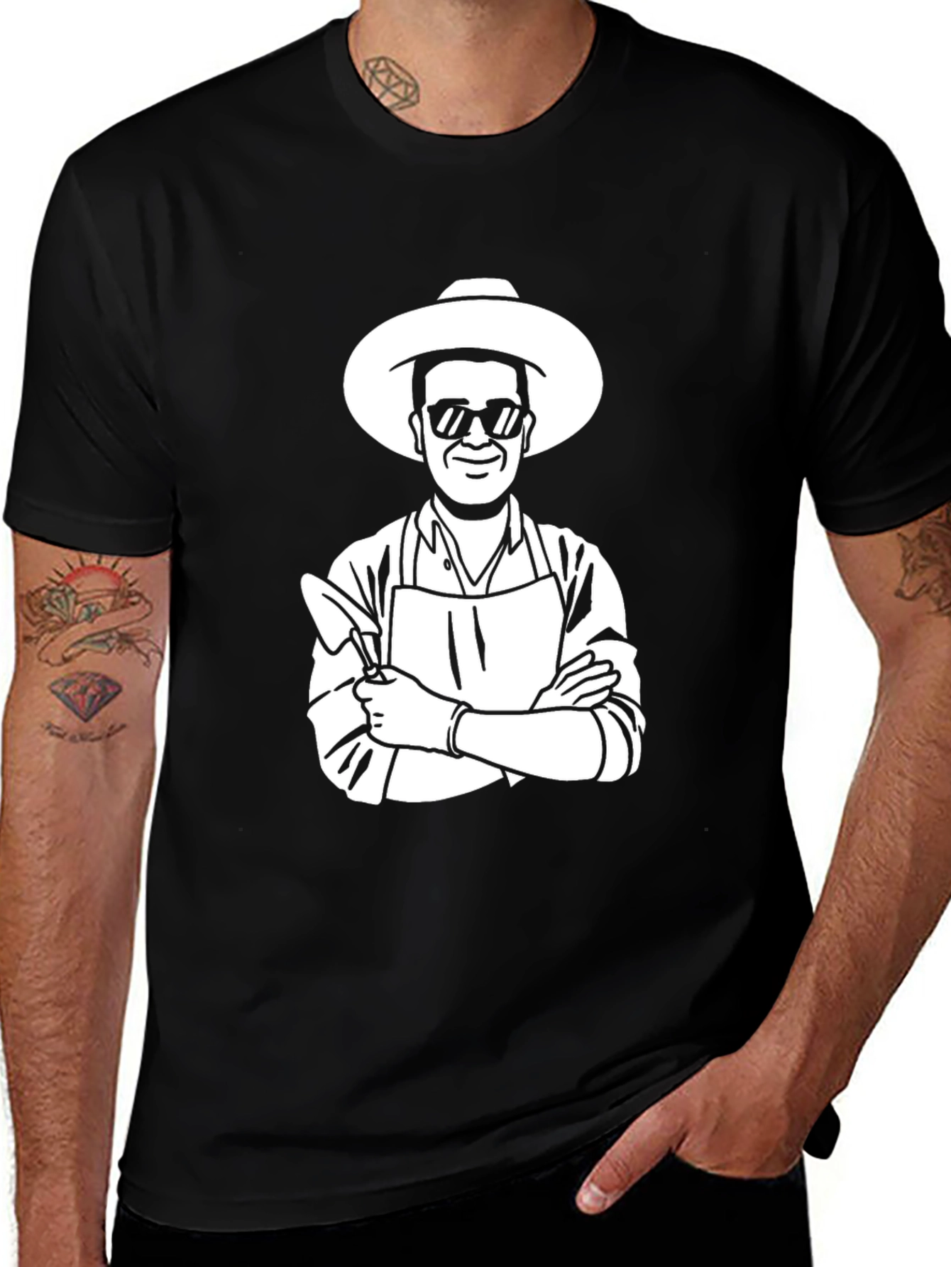 BBQ Chef Graphic Tee - Black Casual T-Shirt