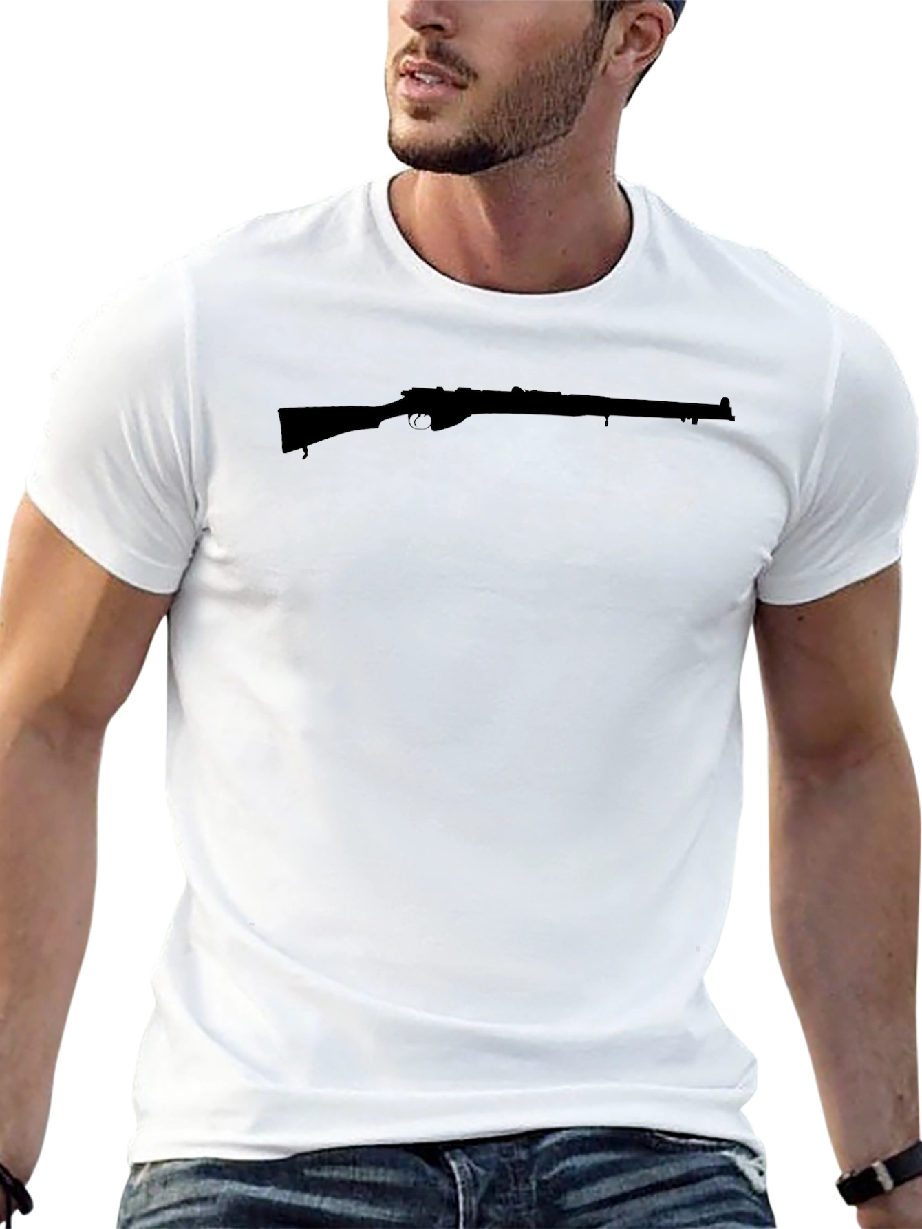 Rifle Silhouette Black T-Shirt