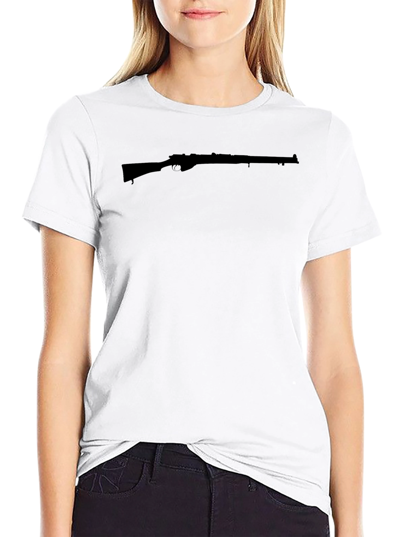 Rifle Silhouette Black T-Shirt