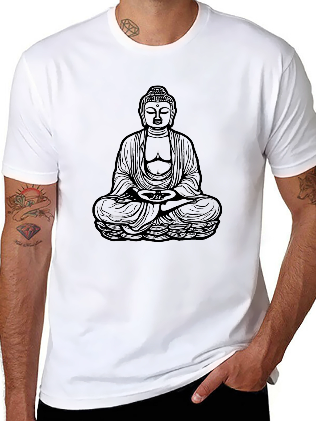 Buddha Graphic Black T-Shirt
