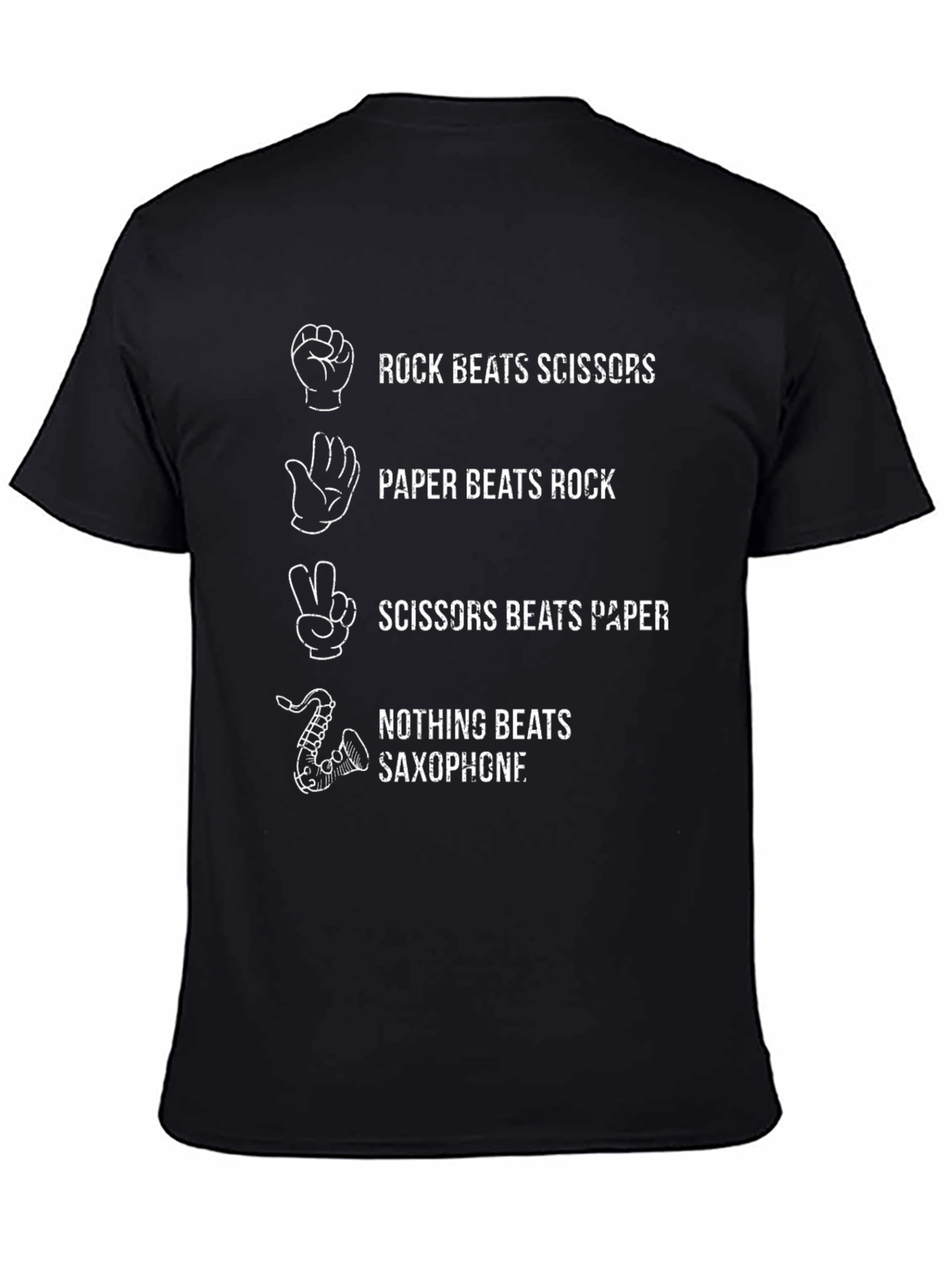 Rock Paper Scissors Saxophone Funny T-Shirt