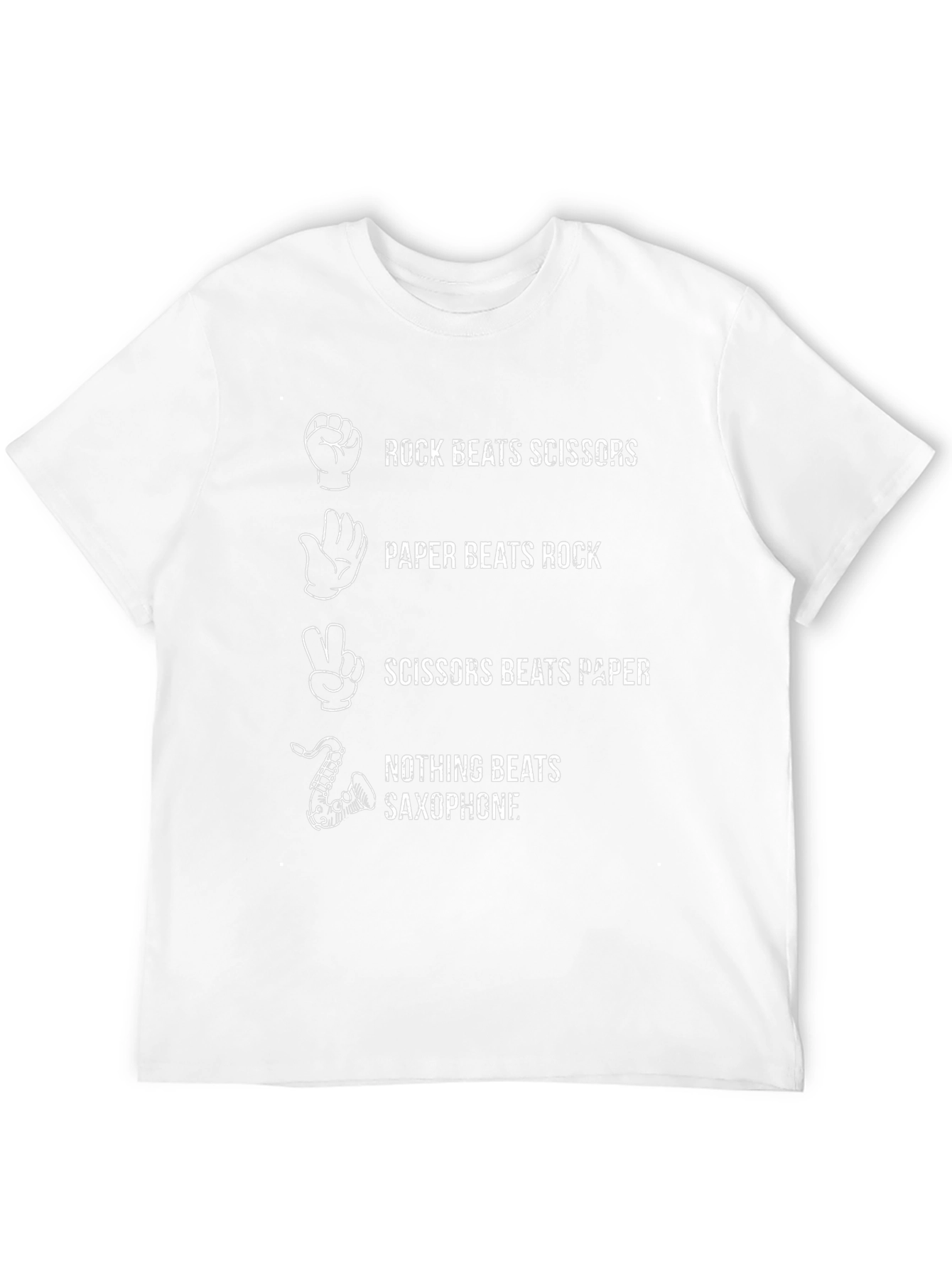 Rock Paper Scissors Saxophone Funny T-Shirt