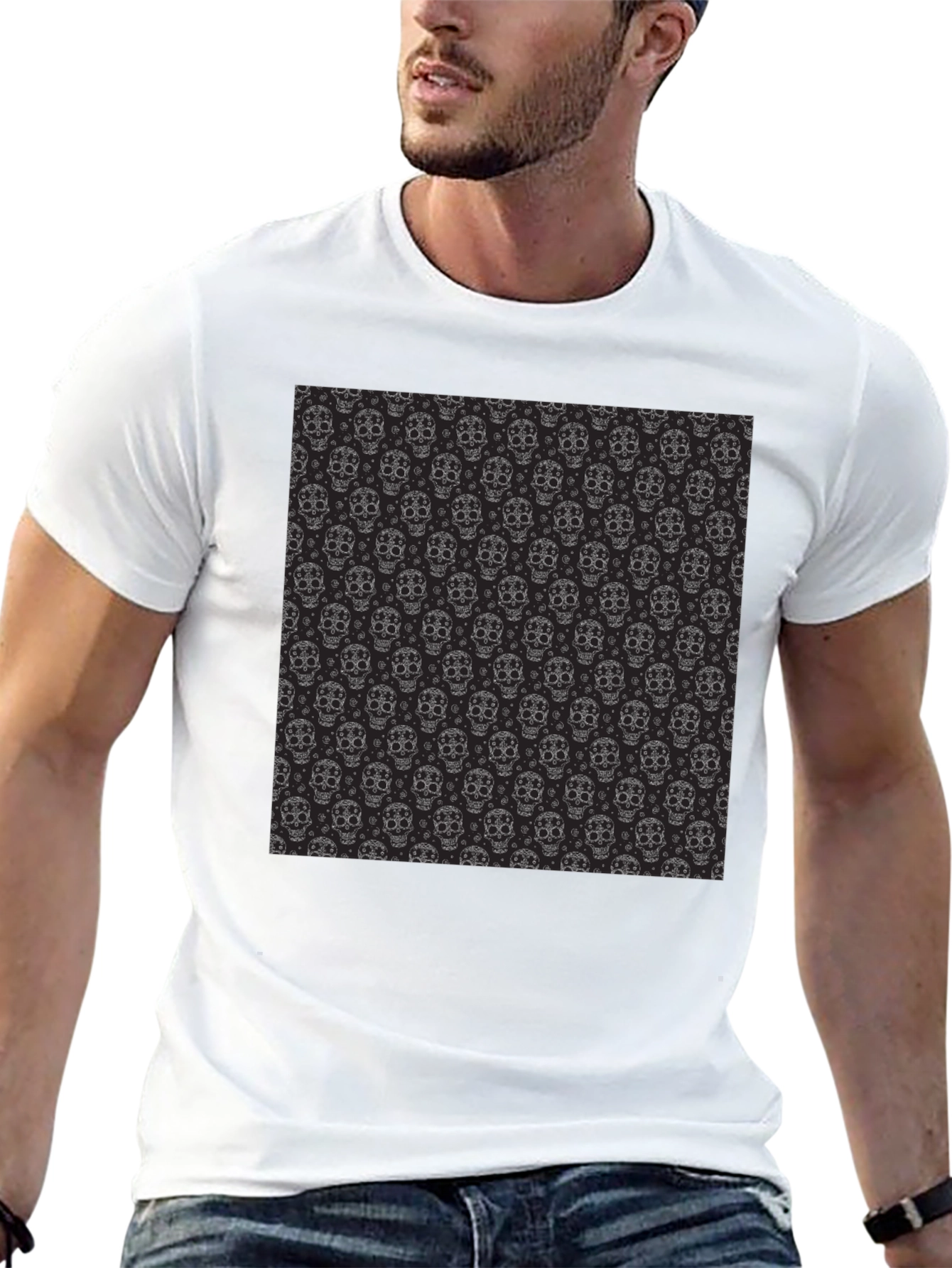 Sugar Skull T-Shirt - Stylish Mens Graphic Tee