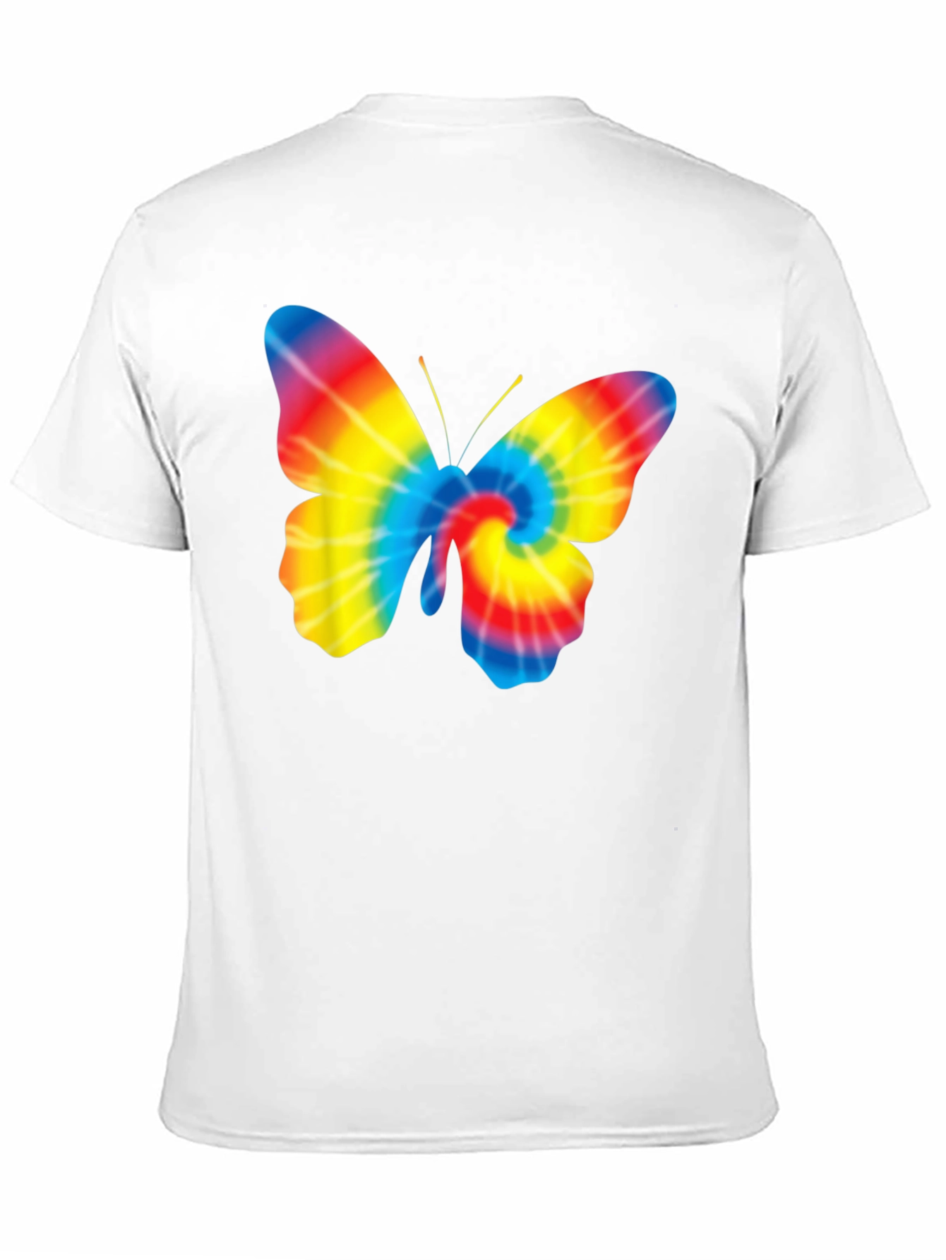 Tie Dye Butterfly Graphic Black T-Shirt