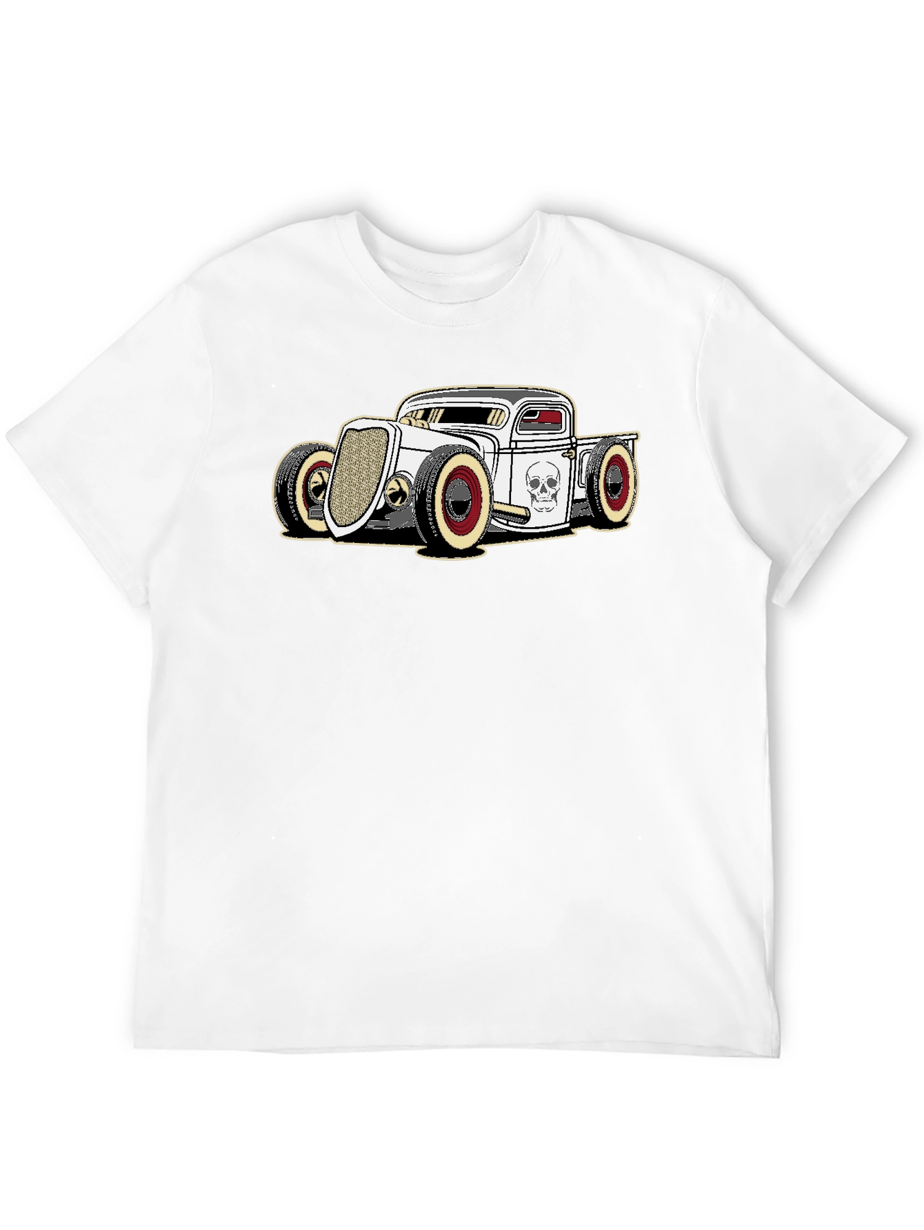 Hot Rod Graphic Tee - Skull Car T-Shirt