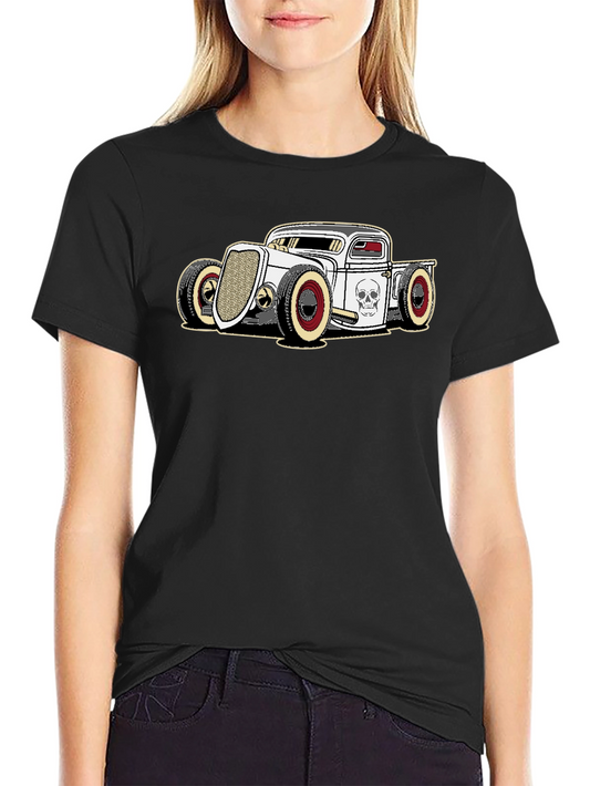 Hot Rod Graphic Tee - Skull Car T-Shirt