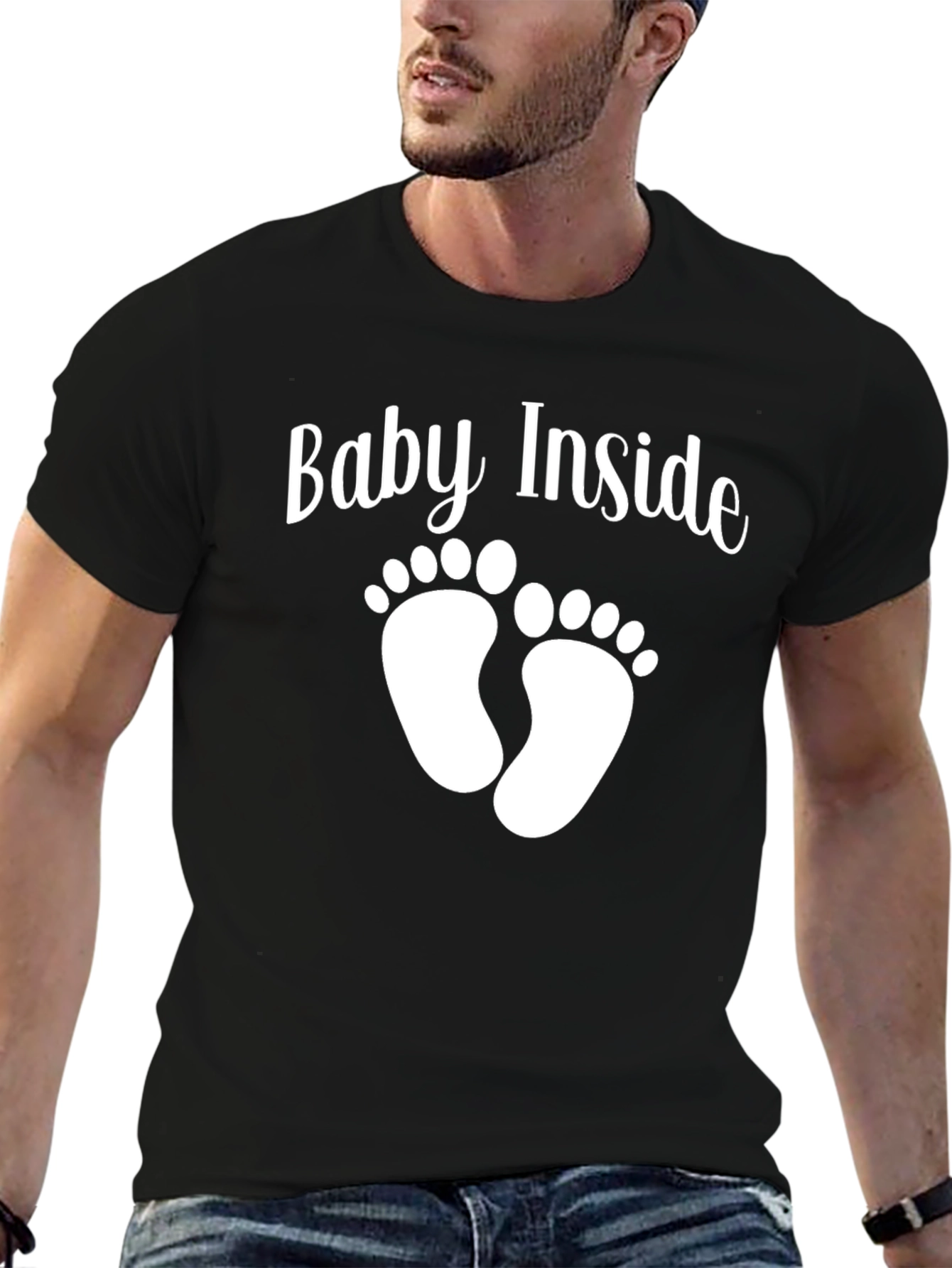 Baby Inside T-Shirt - Cute Pregnancy Announcement Tee