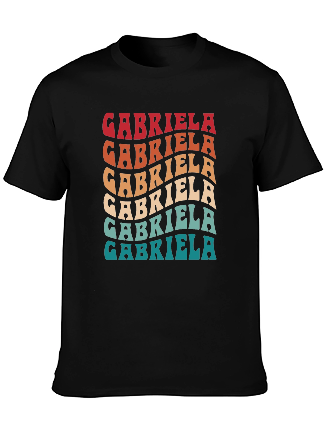 Gabriela Retro Wavy Text T-Shirt