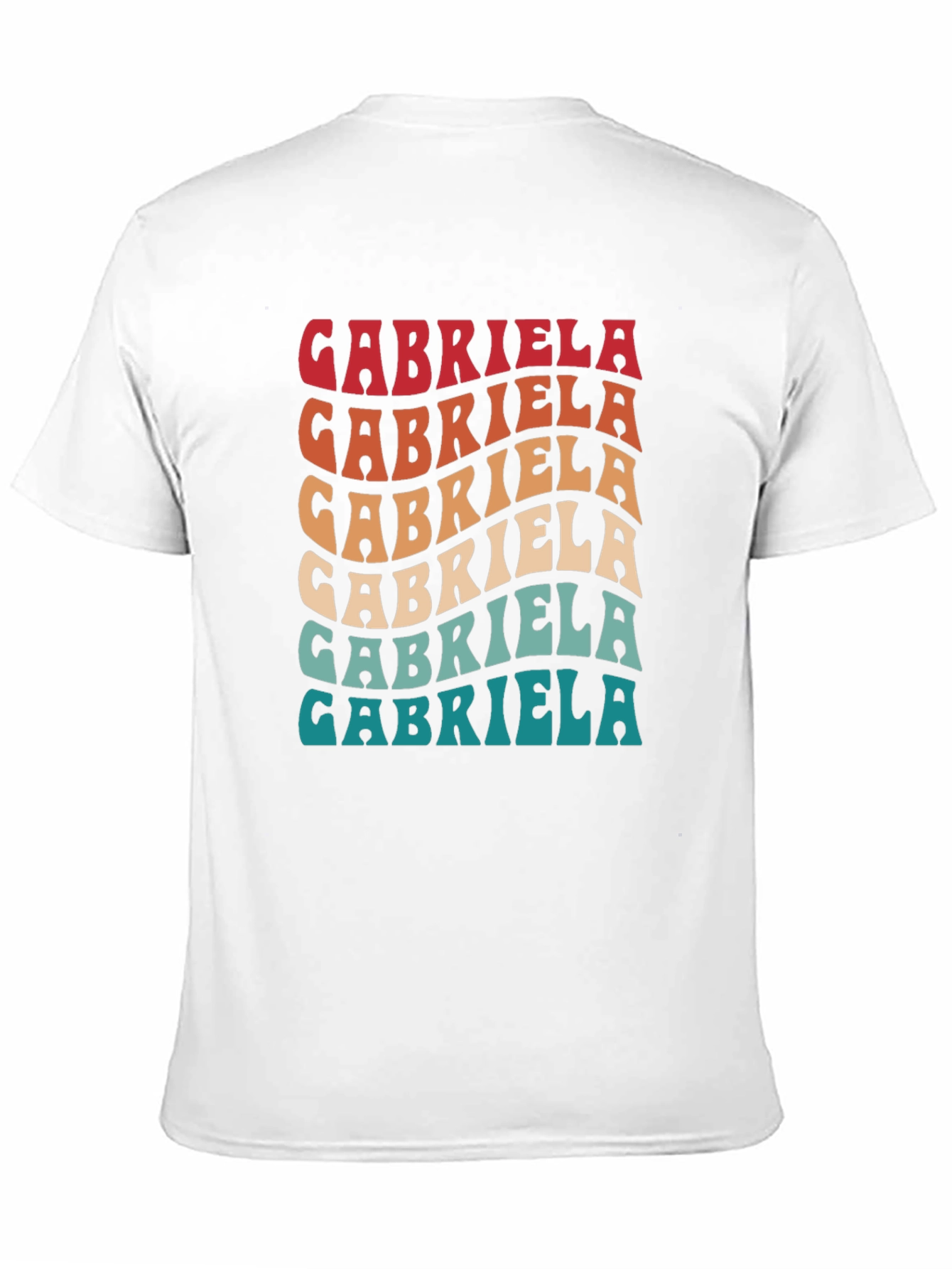 Gabriela Retro Wavy Text T-Shirt