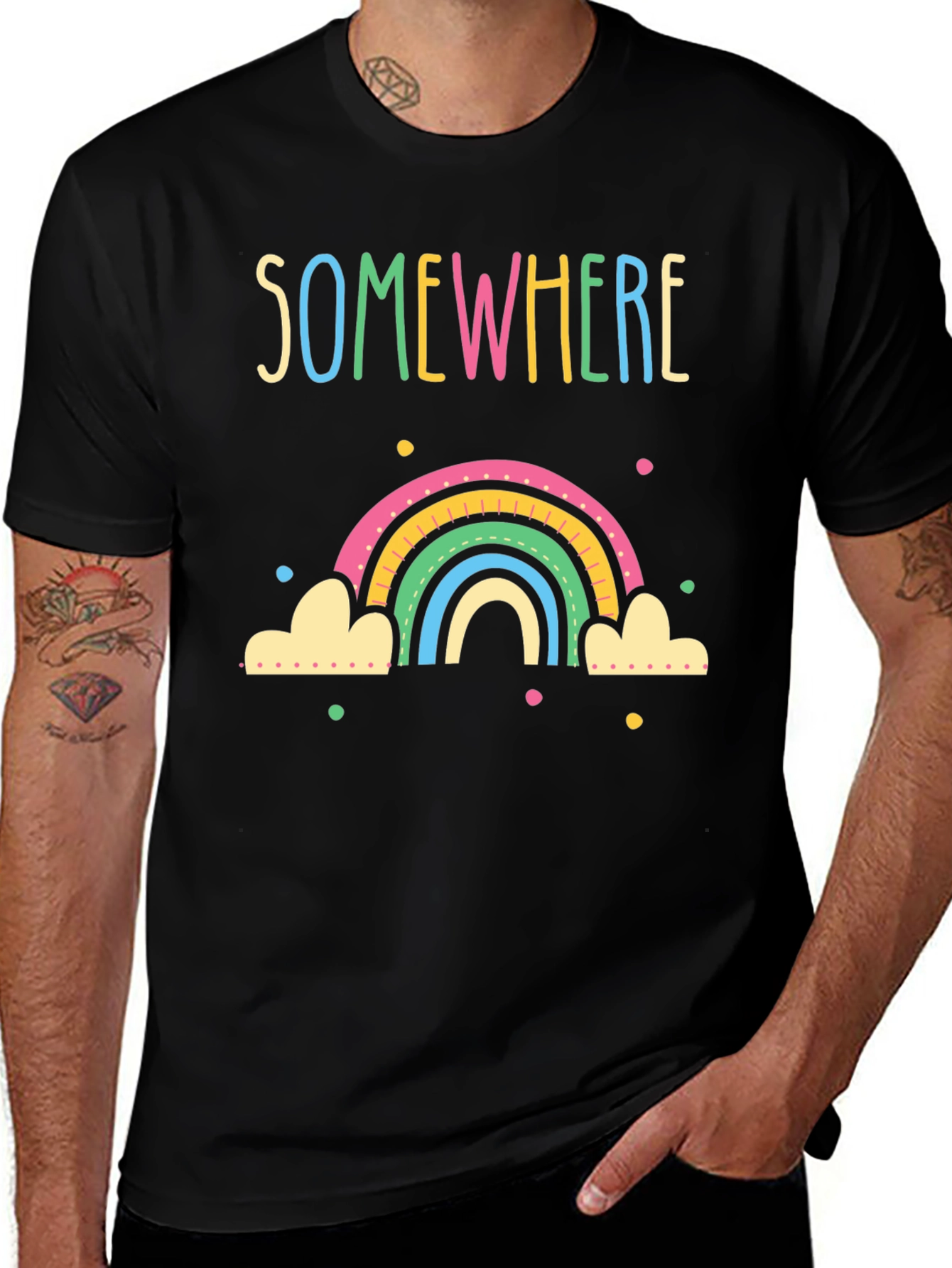 Somewhere Rainbow Graphic Tee