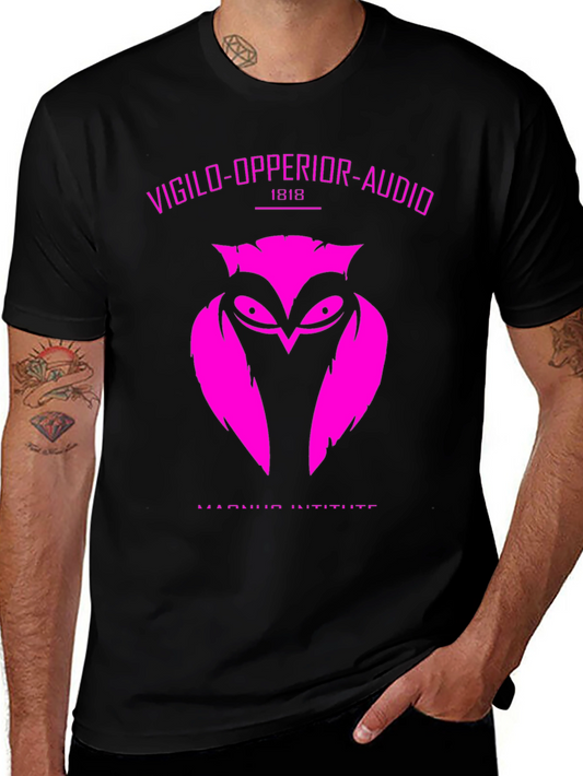 Magnus Institute Owl Tee - Vigilio-Oppertior-Audio - Pink Print