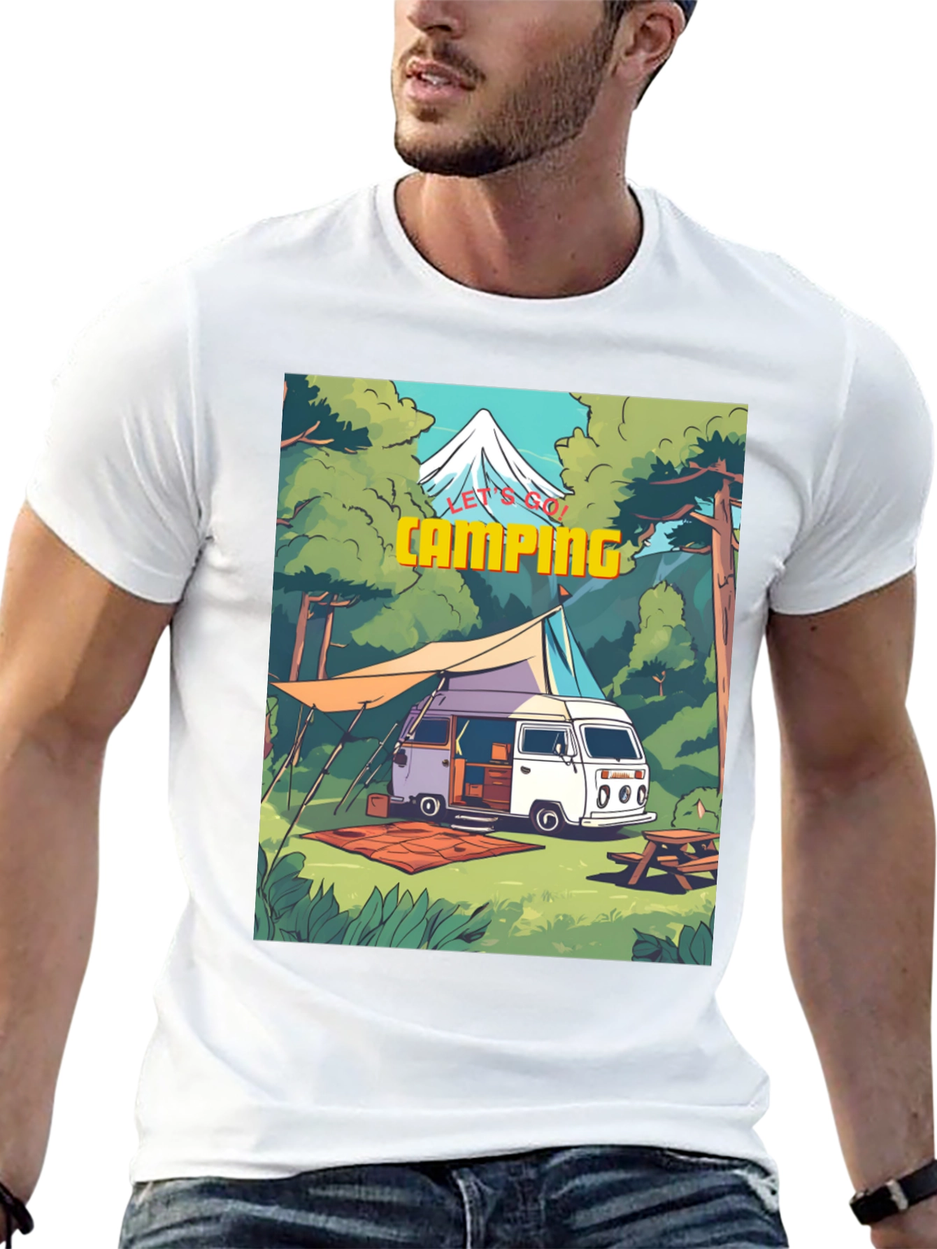 Lets Go Camping Graphic T-Shirt