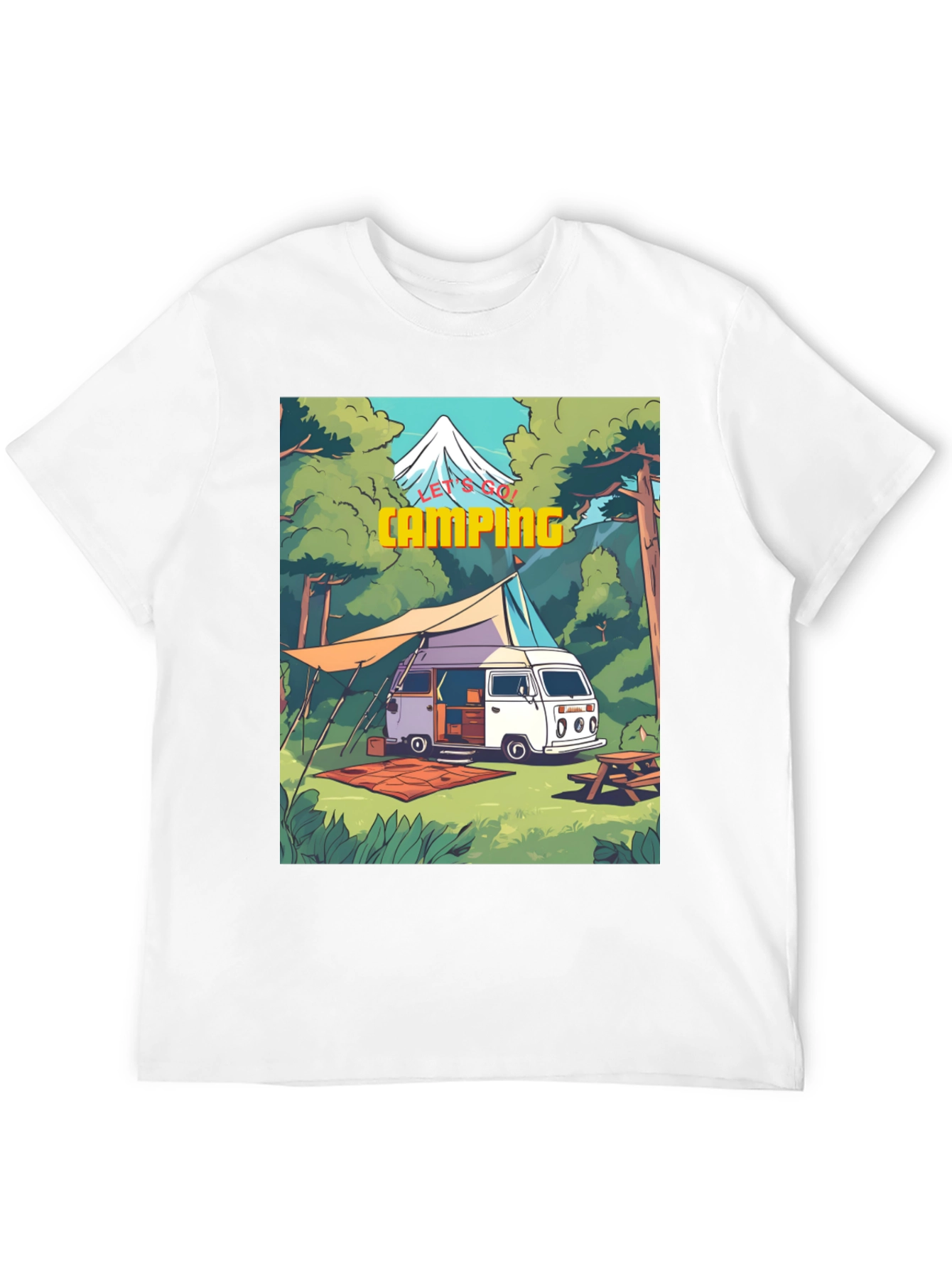 Lets Go Camping Graphic T-Shirt