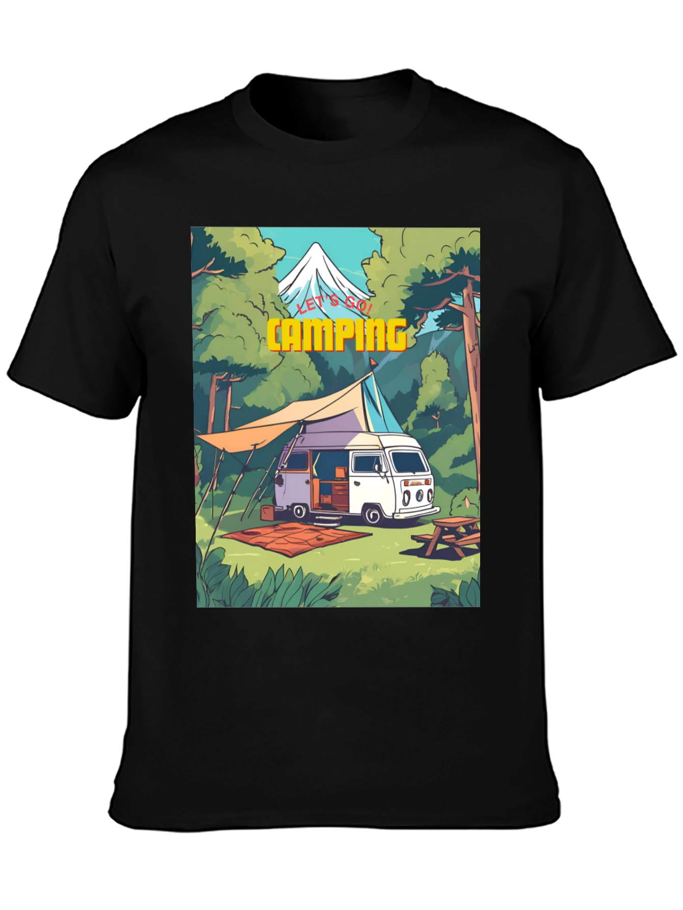 Lets Go Camping Graphic T-Shirt