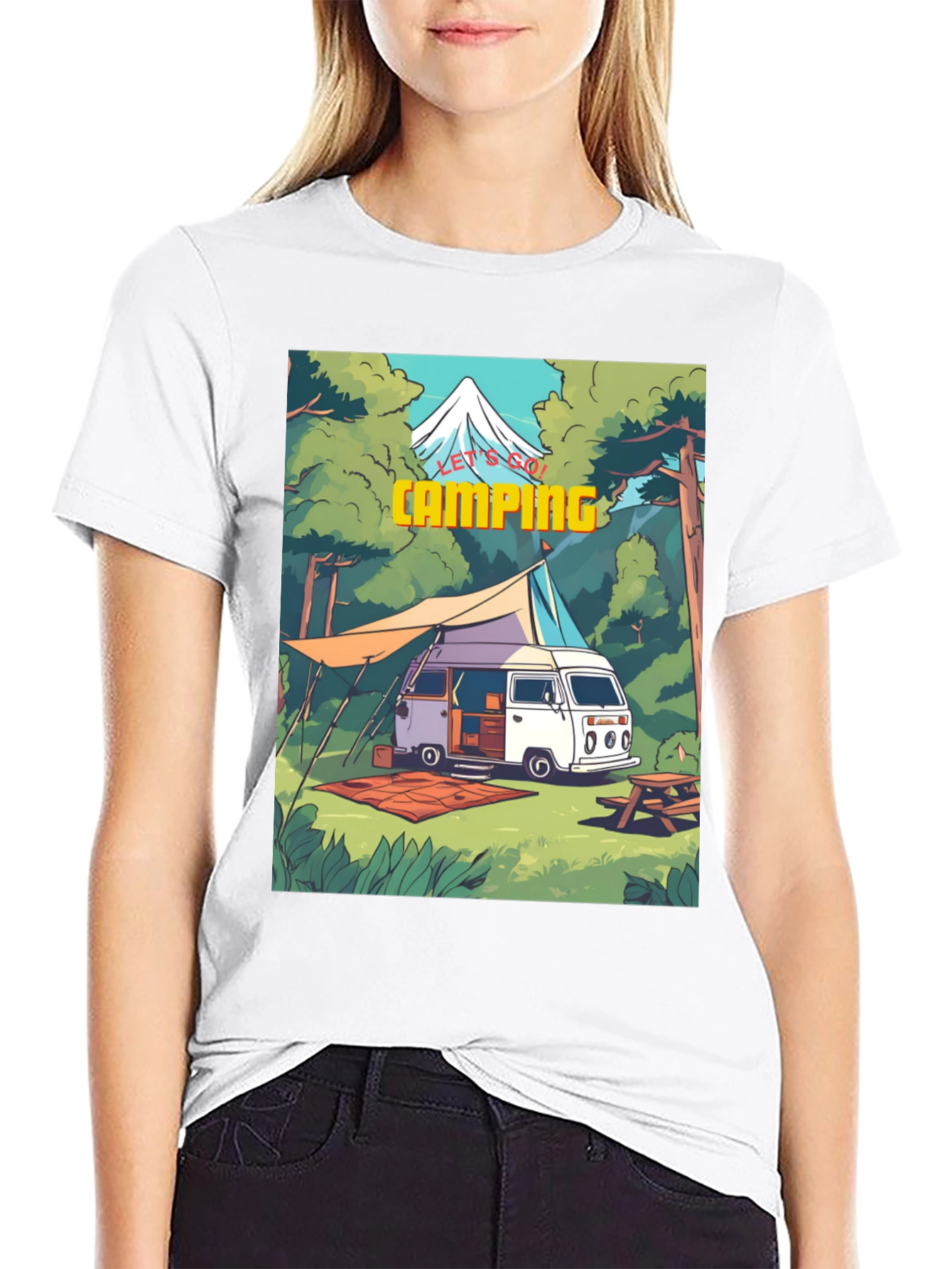 Lets Go Camping Graphic T-Shirt