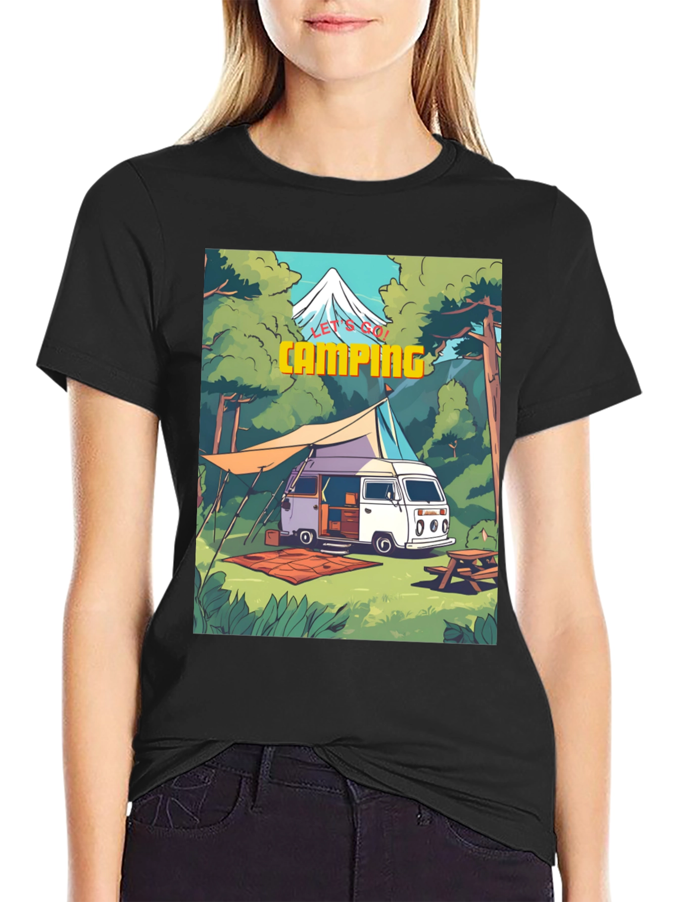 Lets Go Camping Graphic T-Shirt