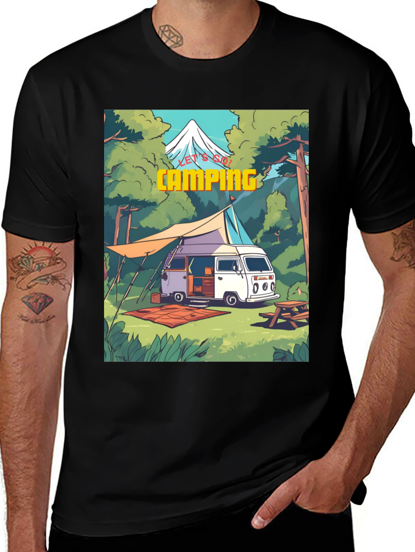Lets Go Camping Graphic T-Shirt
