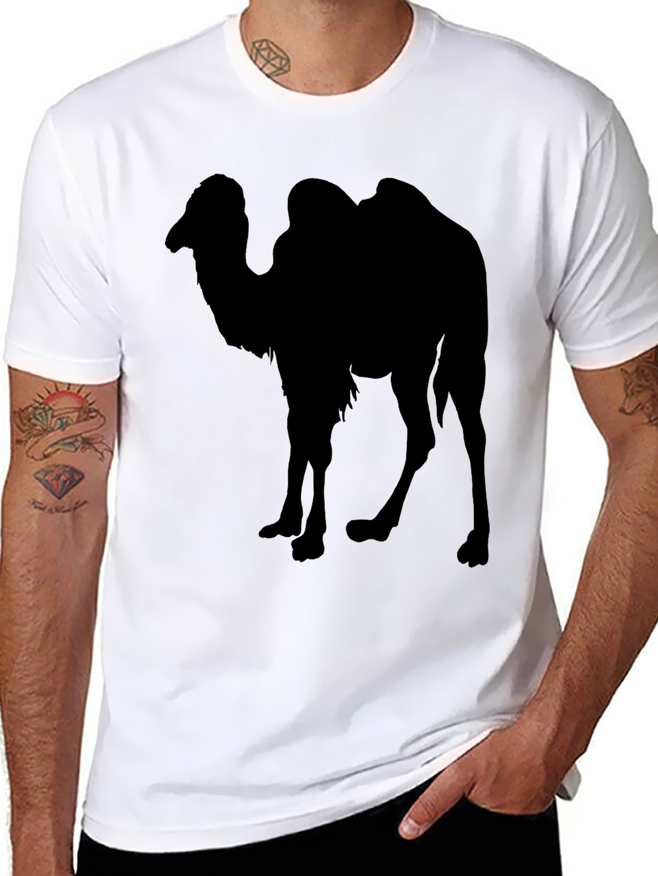 Camel Silhouette T-Shirt - Black Graphic Tee