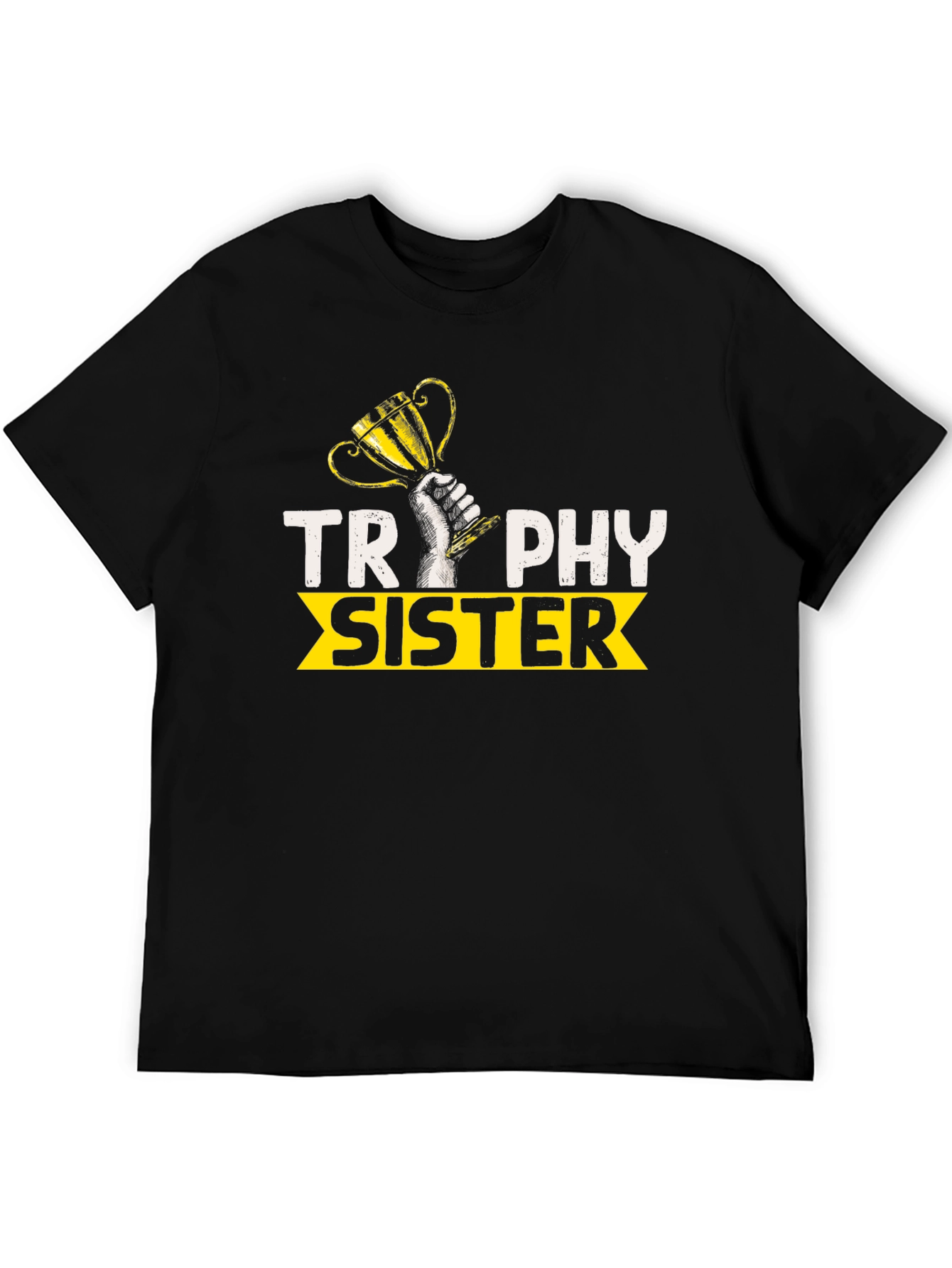 Trophy Sister Graphic Tee - Black Crew Neck