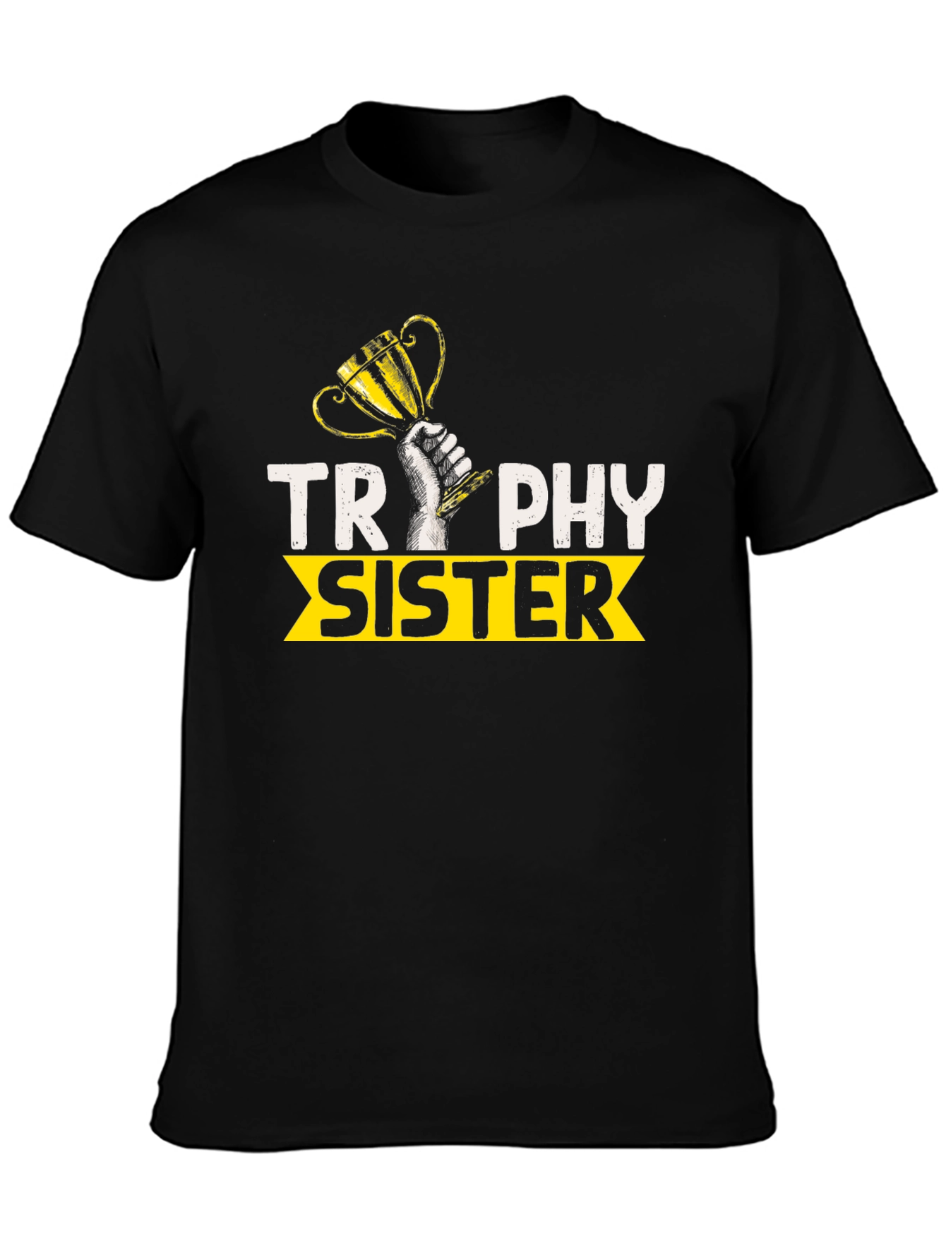 Trophy Sister Graphic Tee - Black Crew Neck