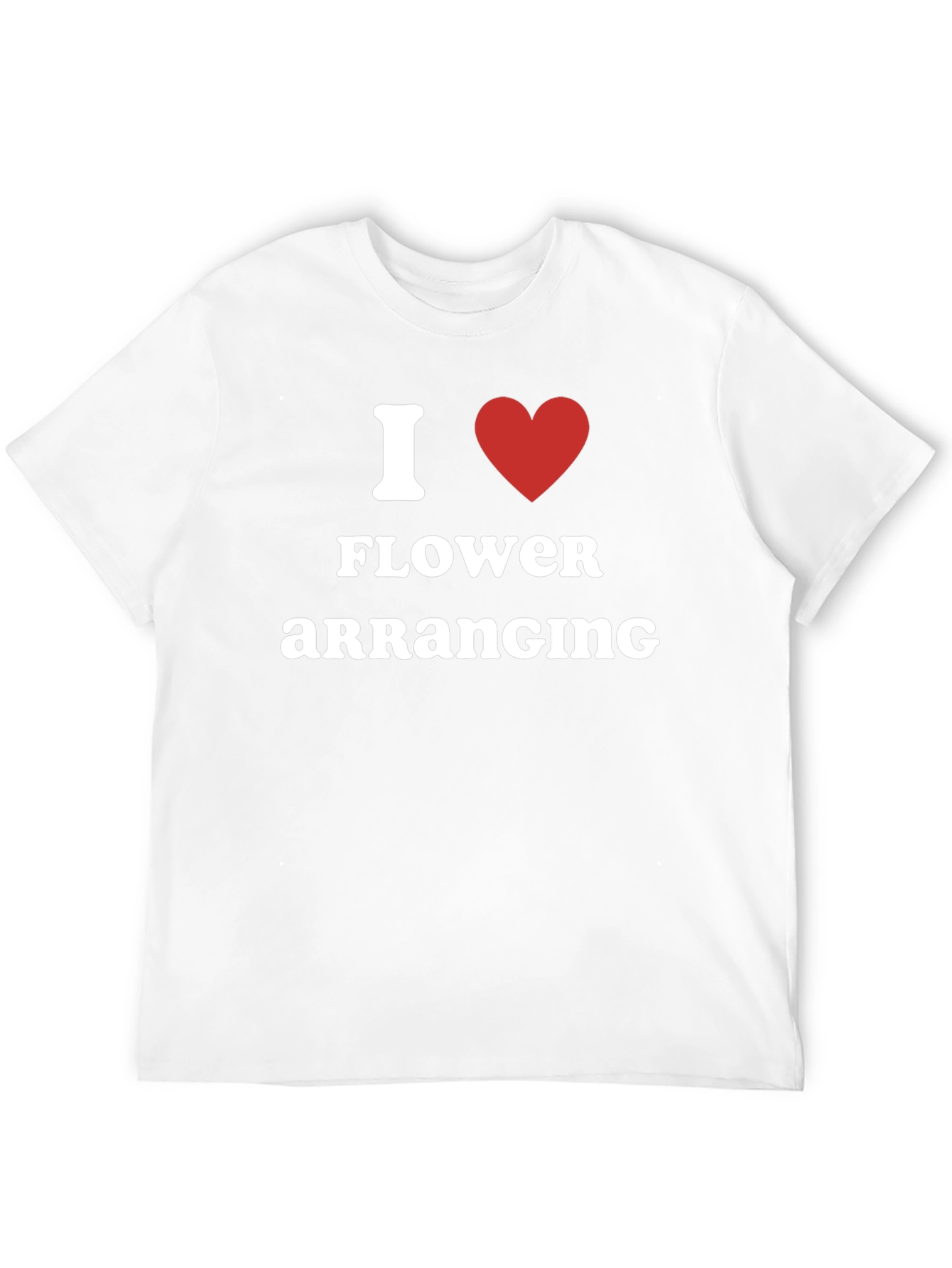 I Love Flower Arranging Black T-Shirt
