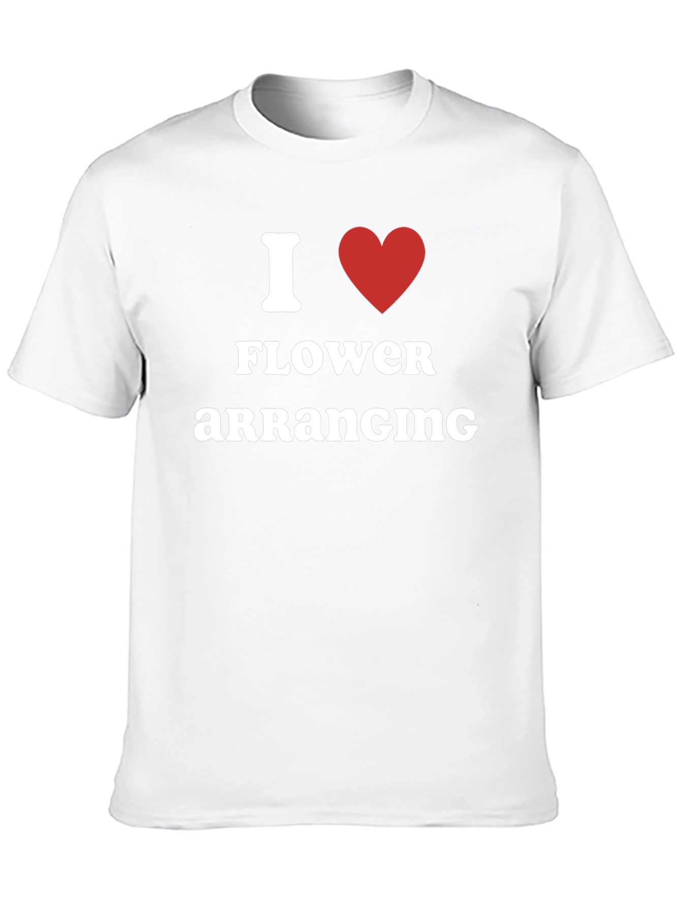 I Love Flower Arranging Black T-Shirt