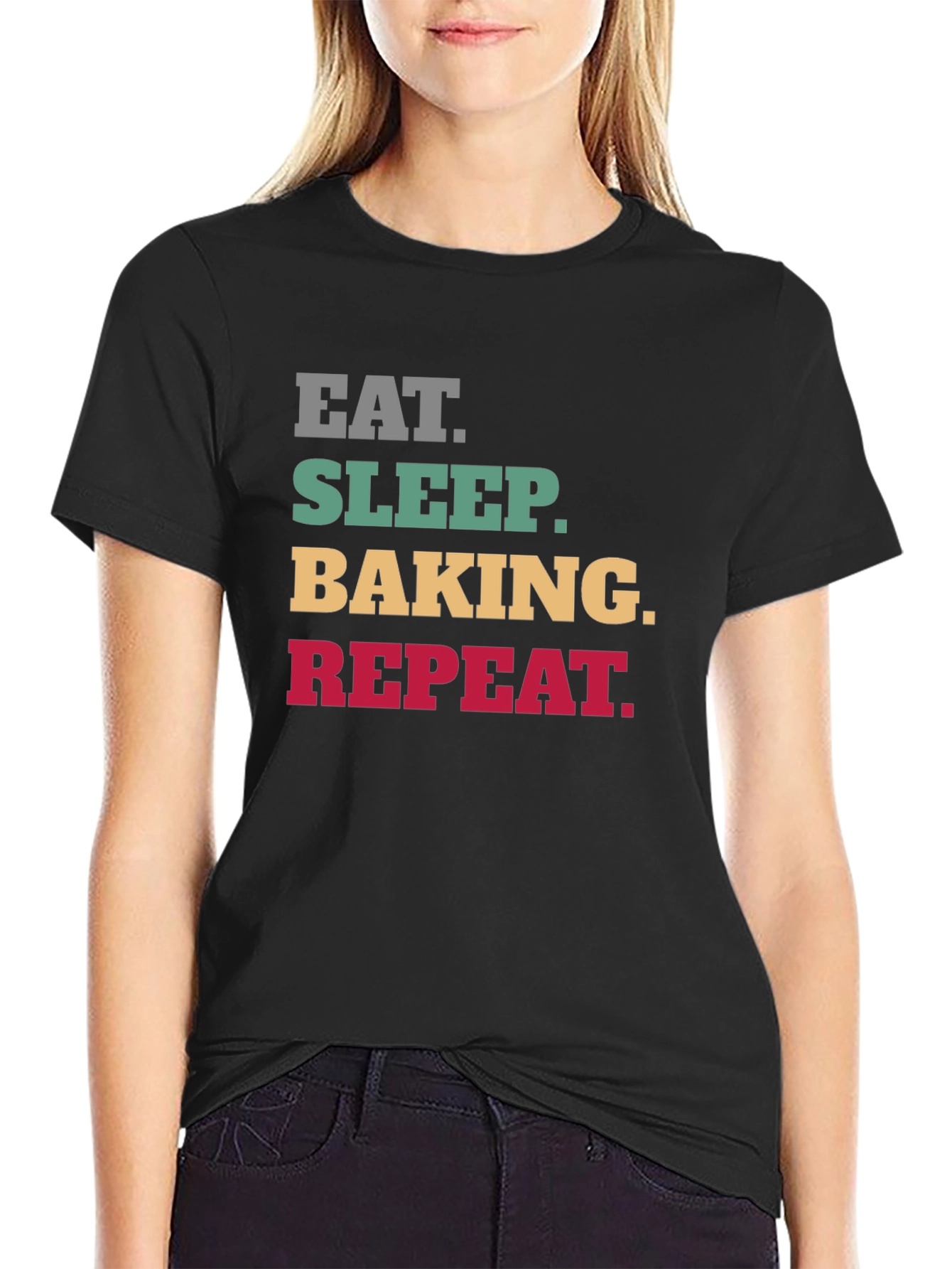 Eat Sleep Baking Repeat T-Shirt - Funny Baker Tee