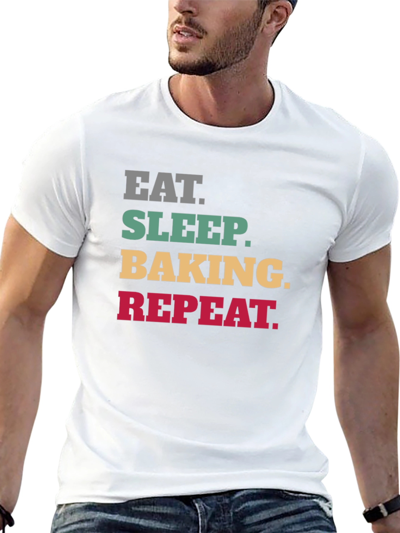 Eat Sleep Baking Repeat T-Shirt - Funny Baker Tee