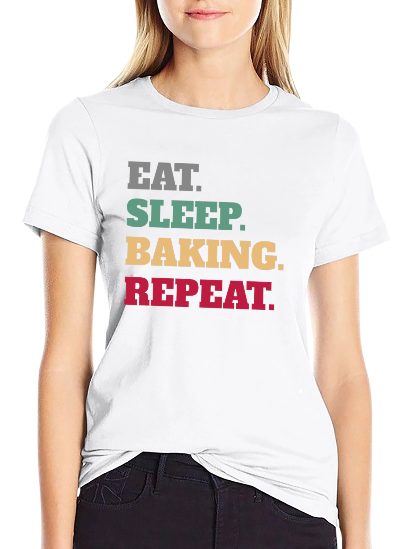 Eat Sleep Baking Repeat T-Shirt - Funny Baker Tee